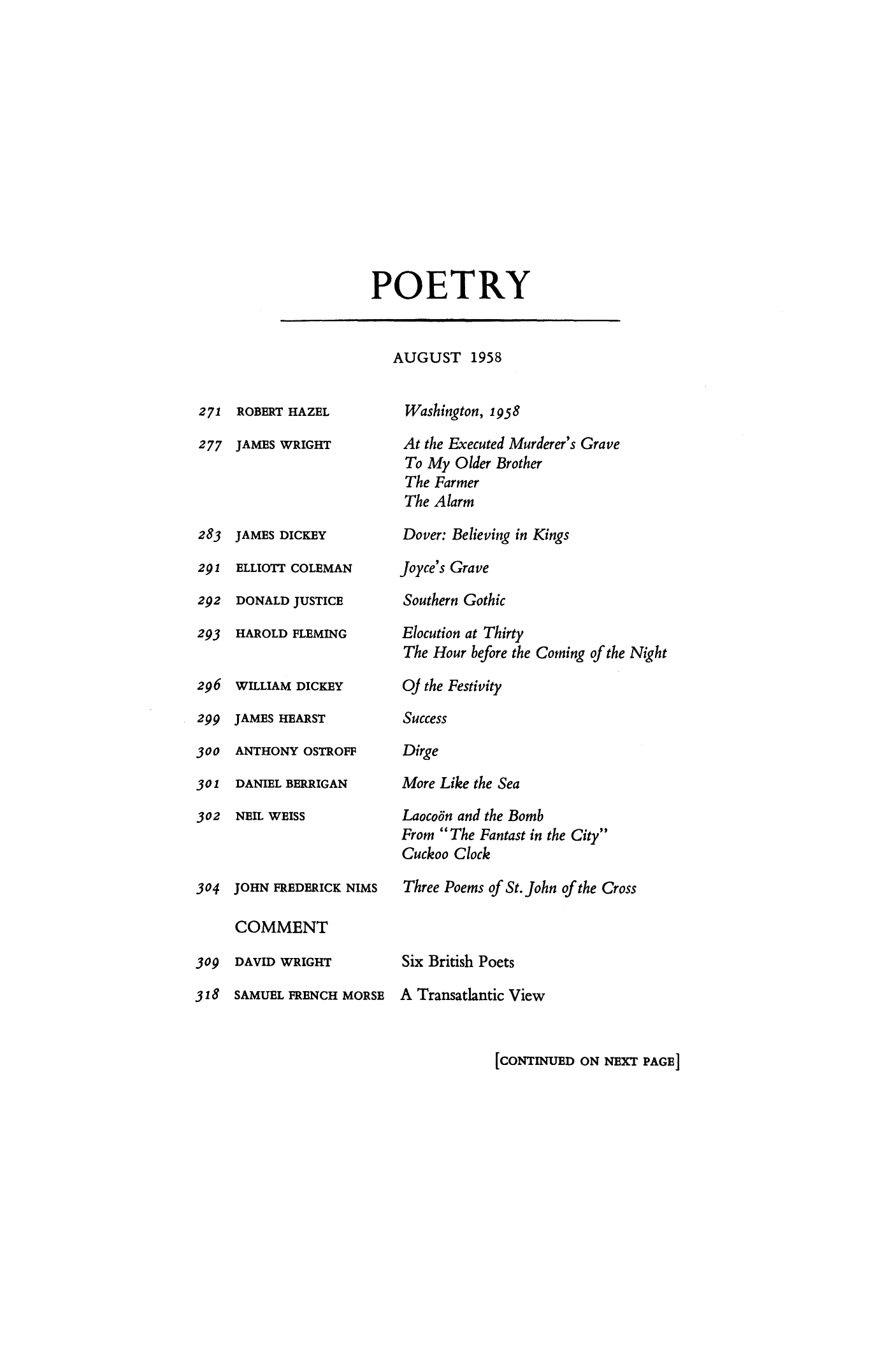 Poetry Magazine Archive Page