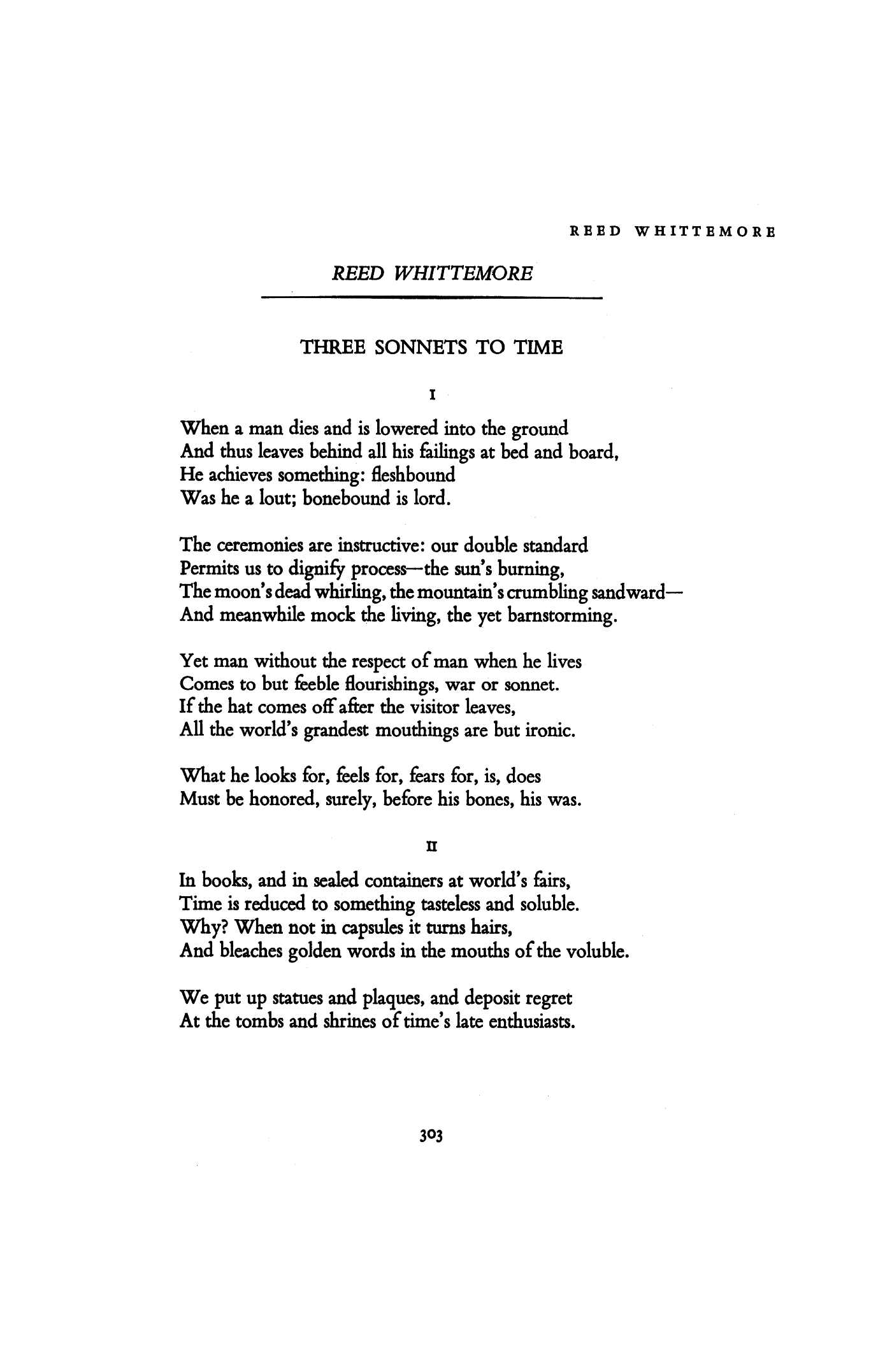 Three Sonnets to Time