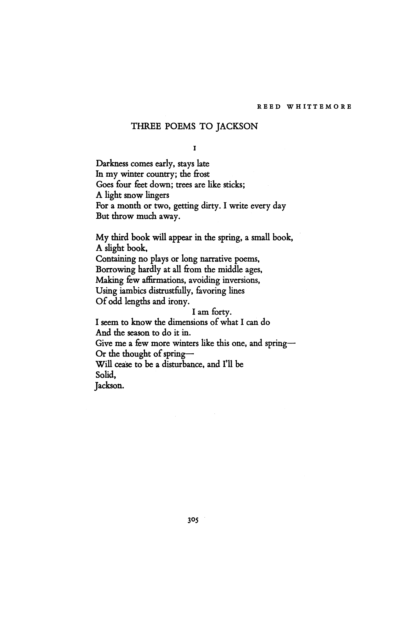 Three Poems to Jackson