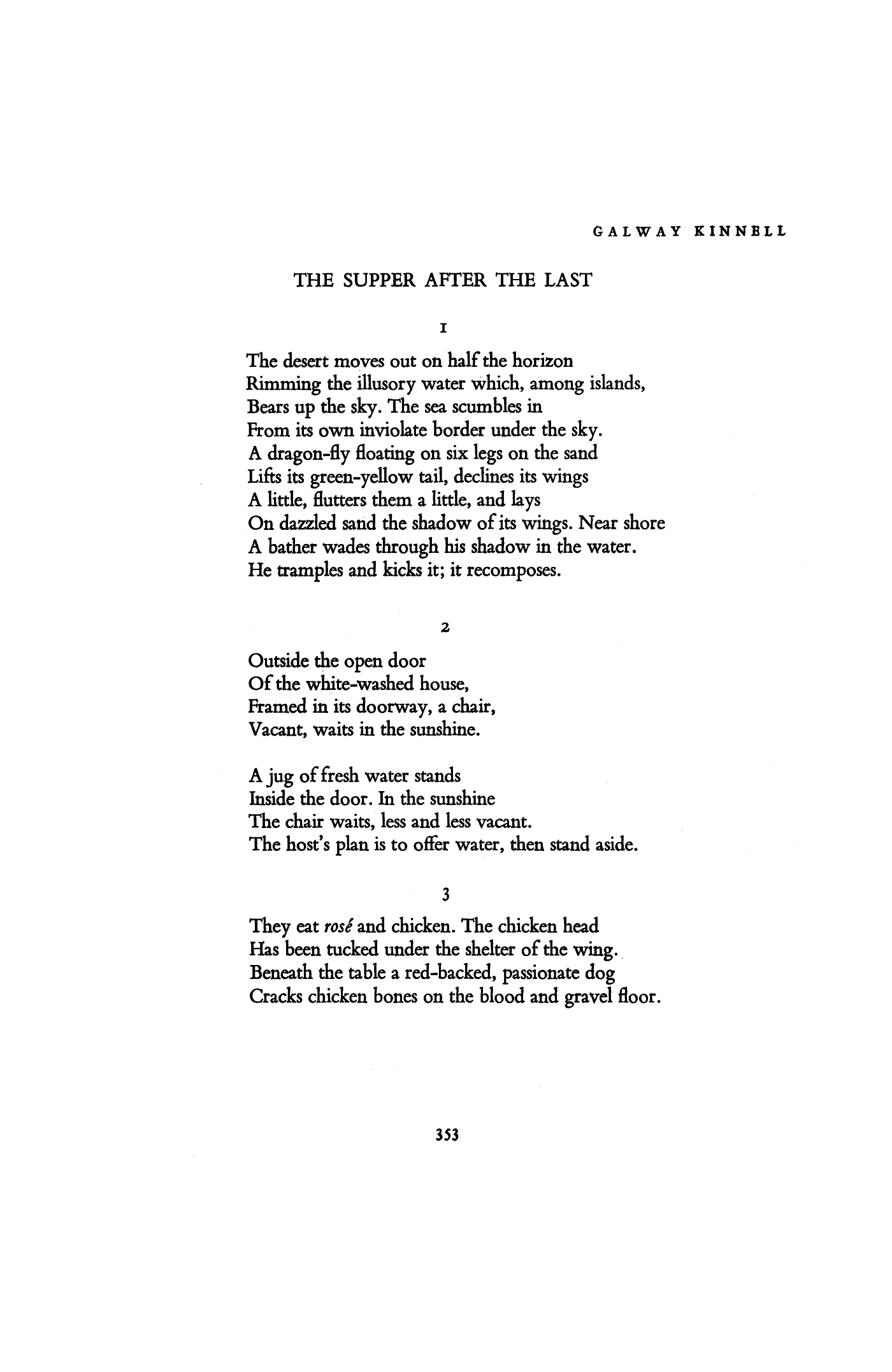 Galway Kinnell I Did Care Meaning at Jill Carlson blog