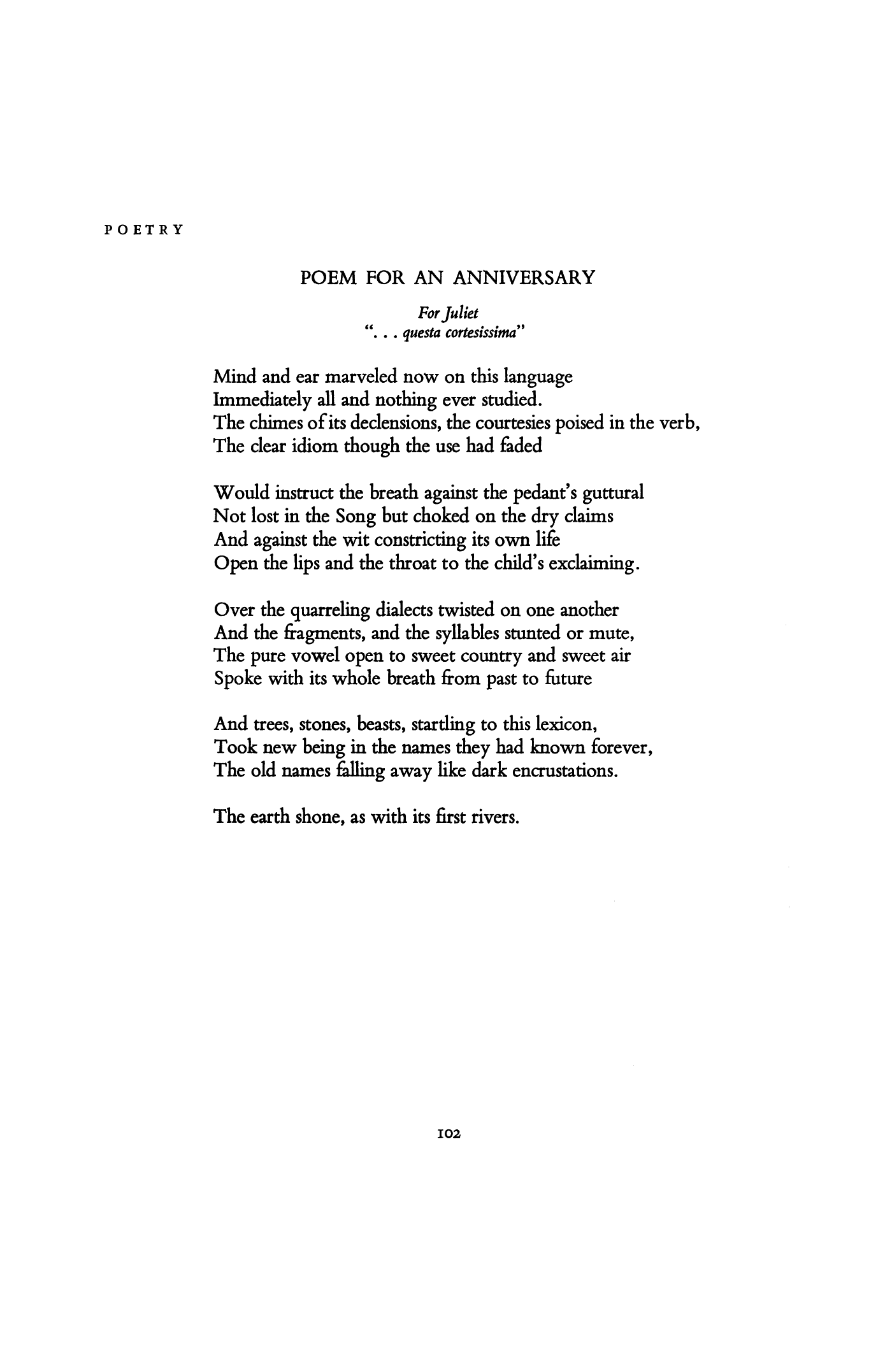 Poem for an Anniversary