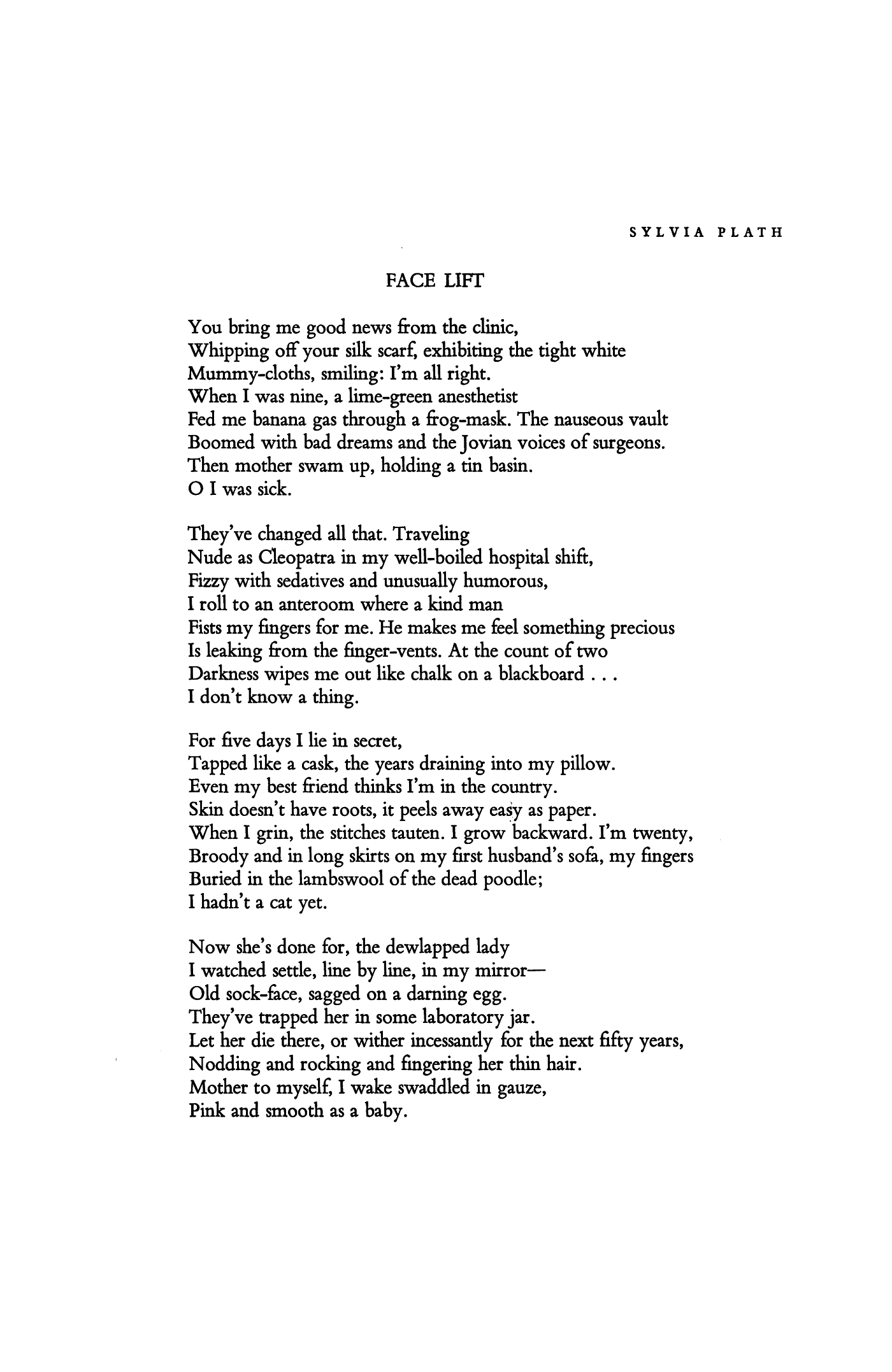 sylvia plath poems