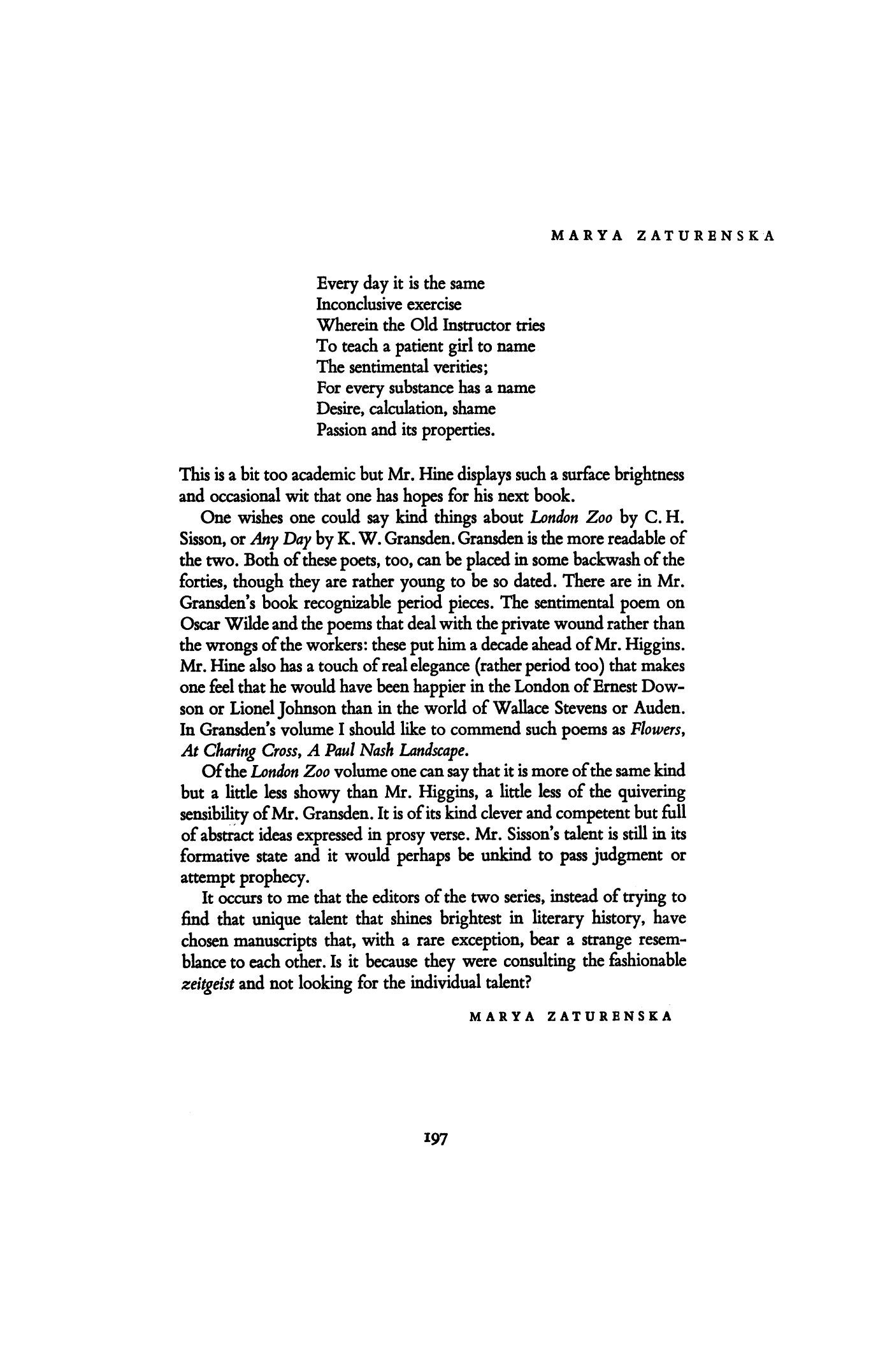A Poetry Chronicle
