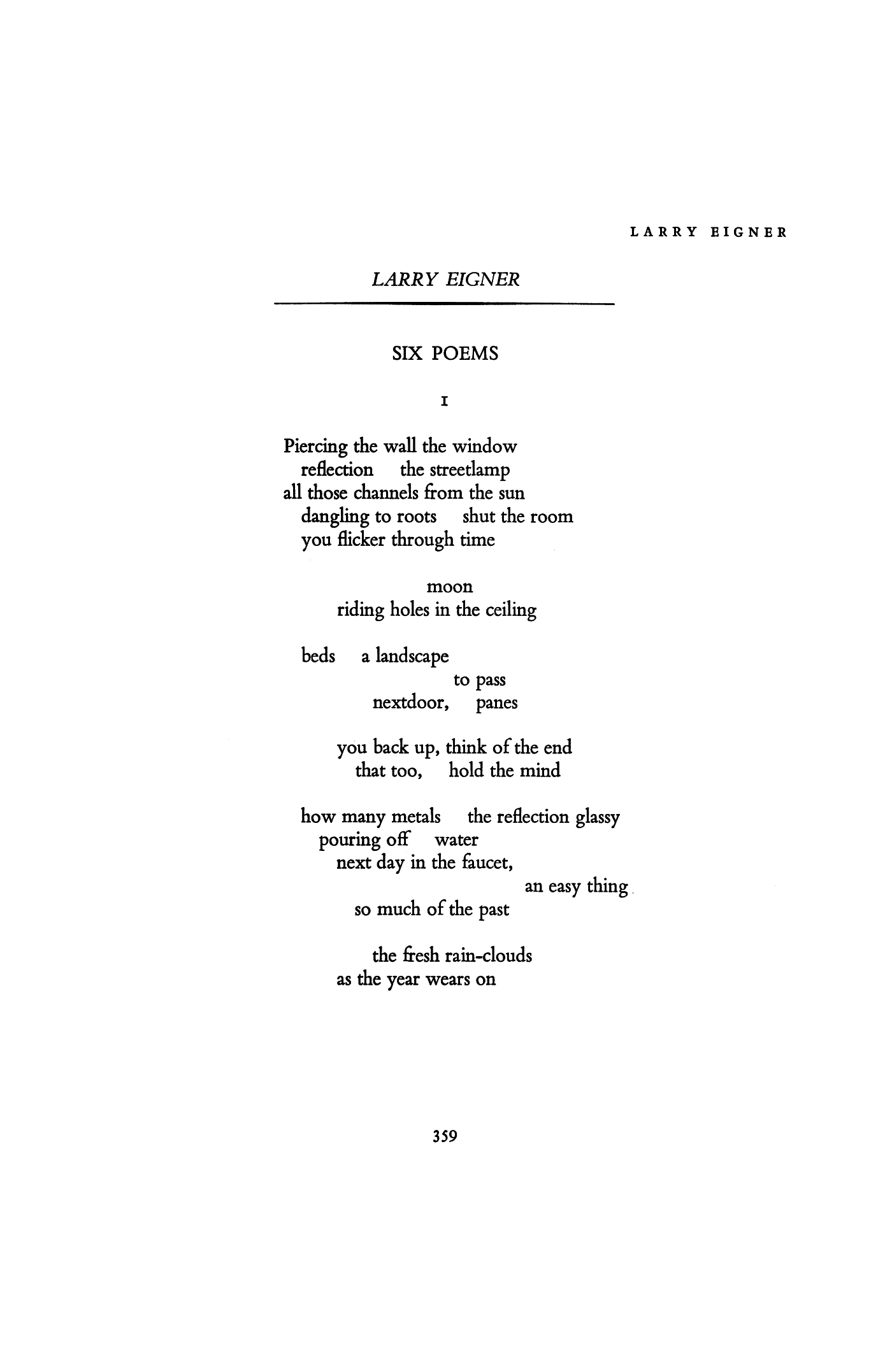 Six Poems