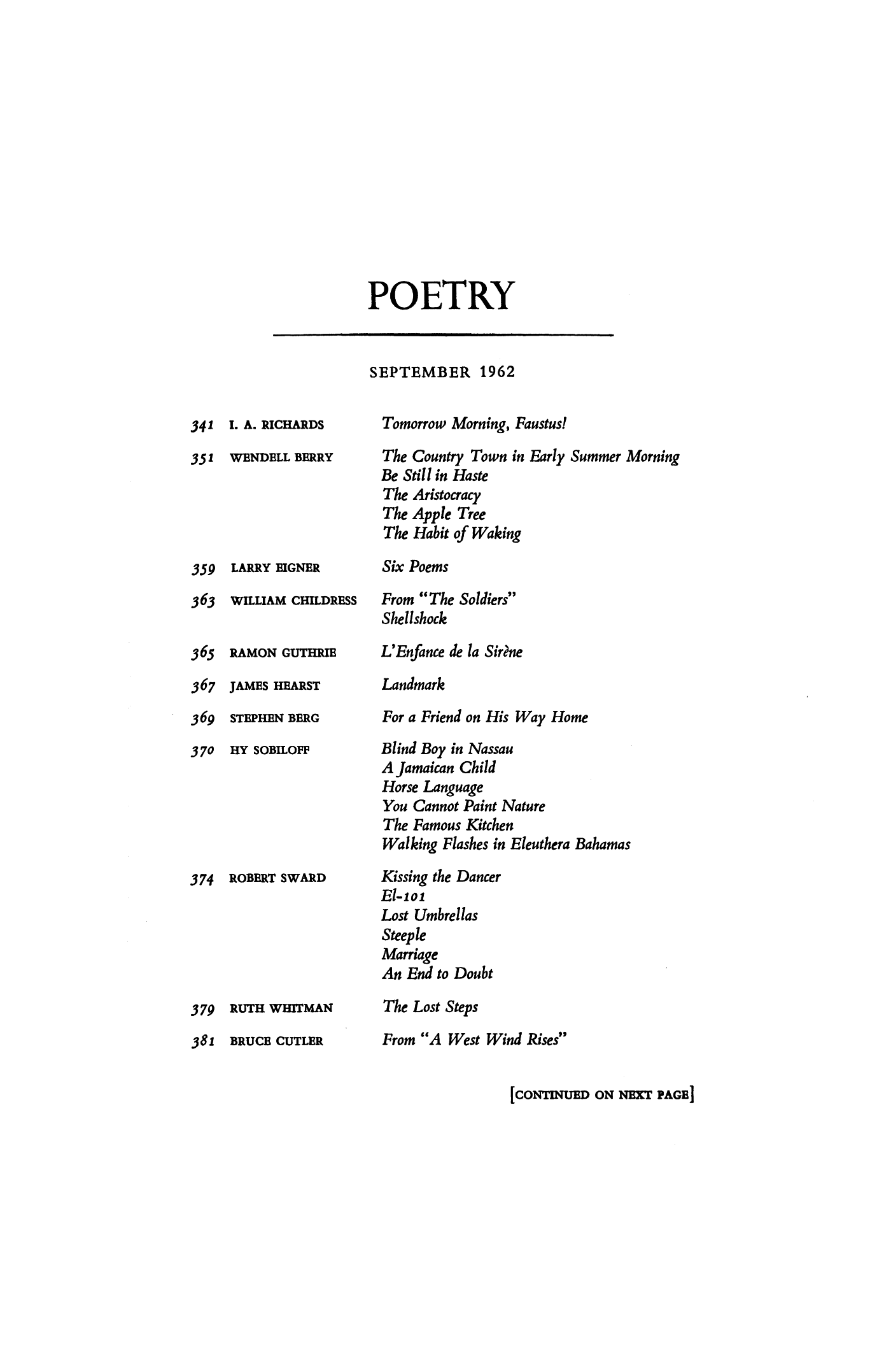 Poetry Magazine Archive Page