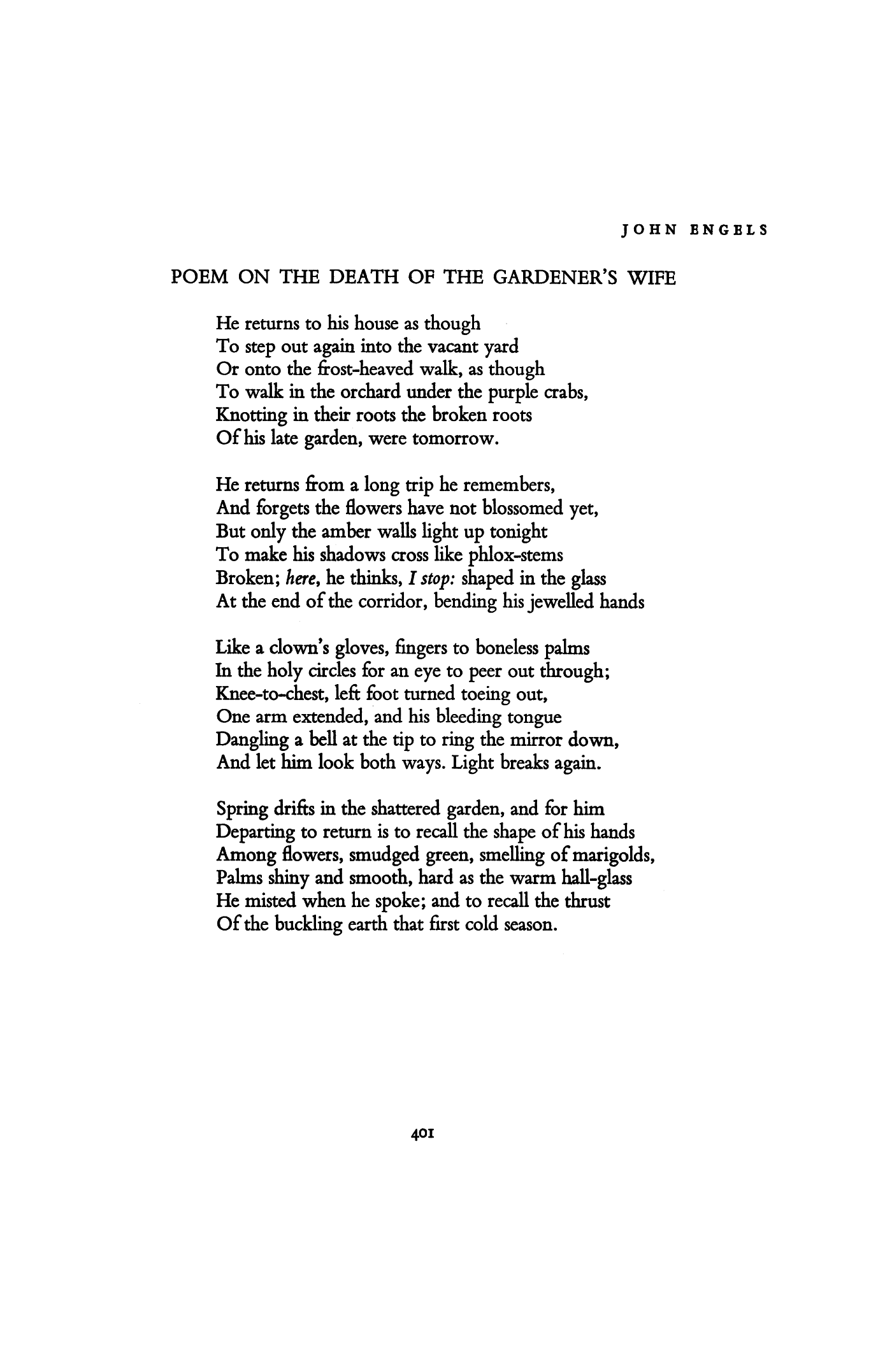 Poem on the Death of the Gardener's Wife