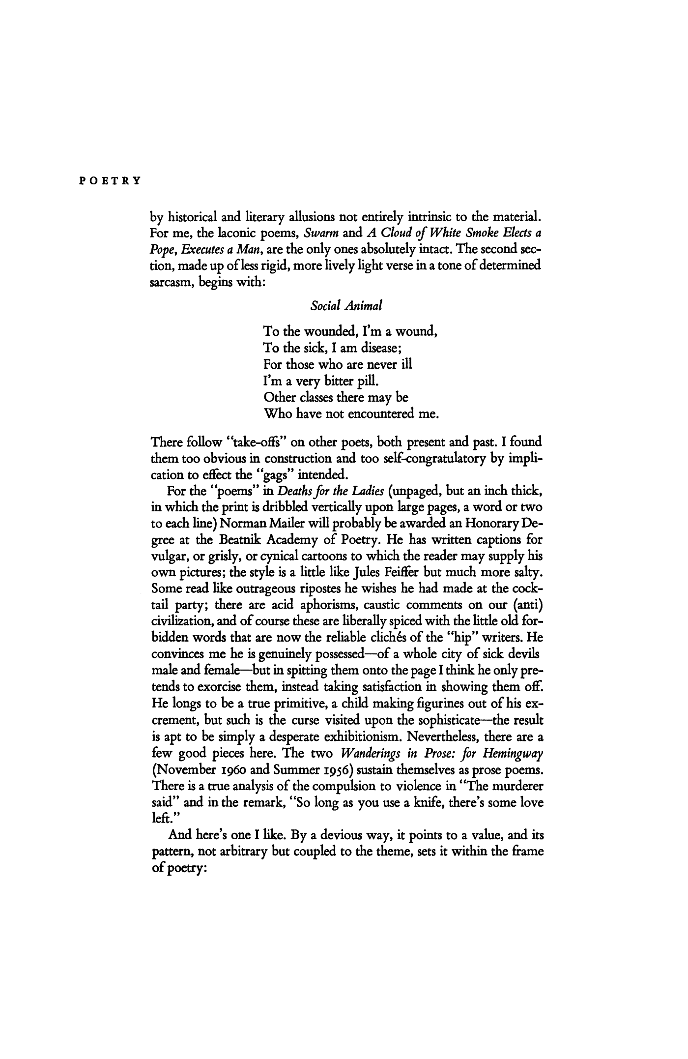 Deaths for the Ladies, by Norman Mailer