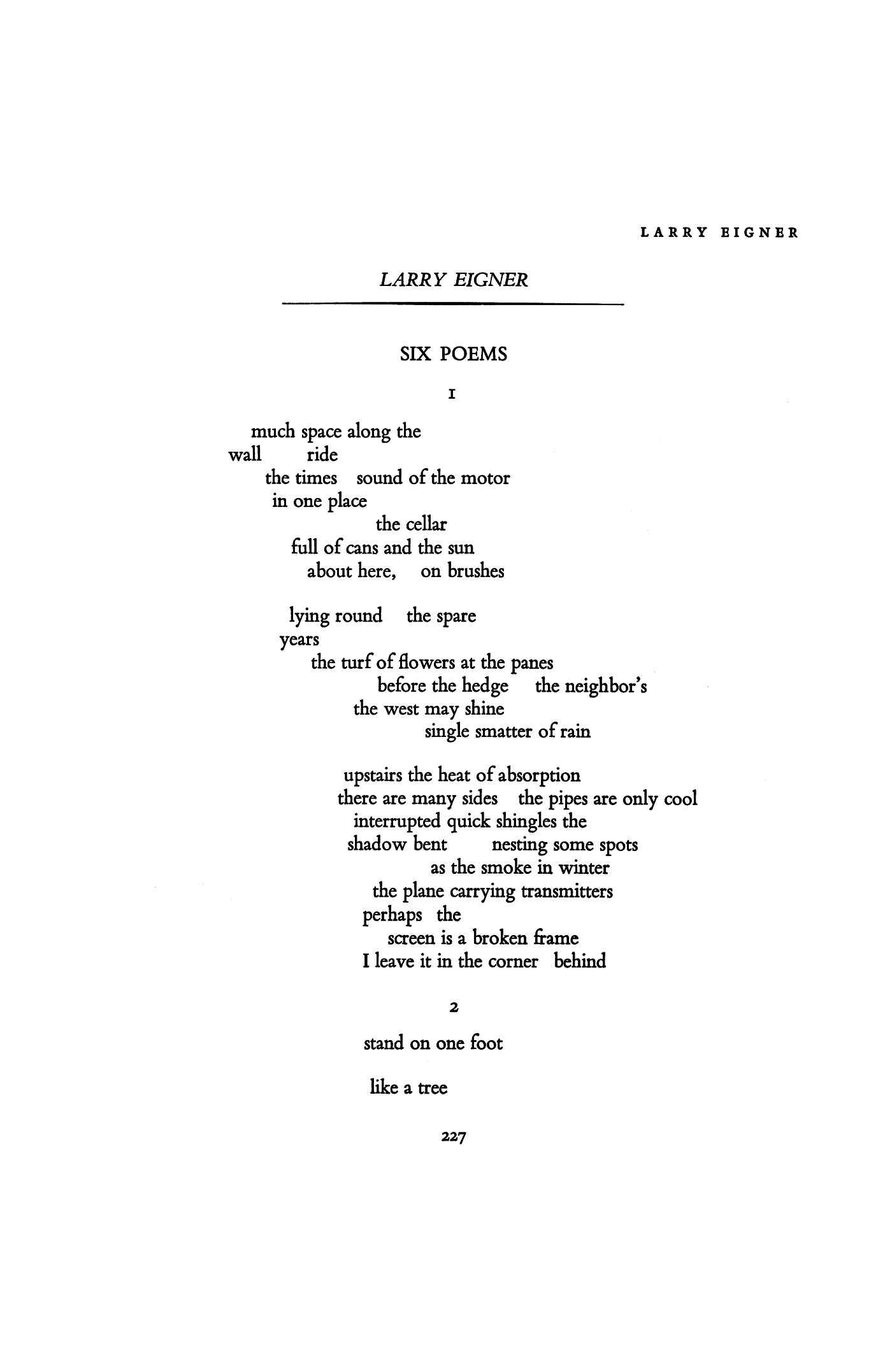 Six Poems