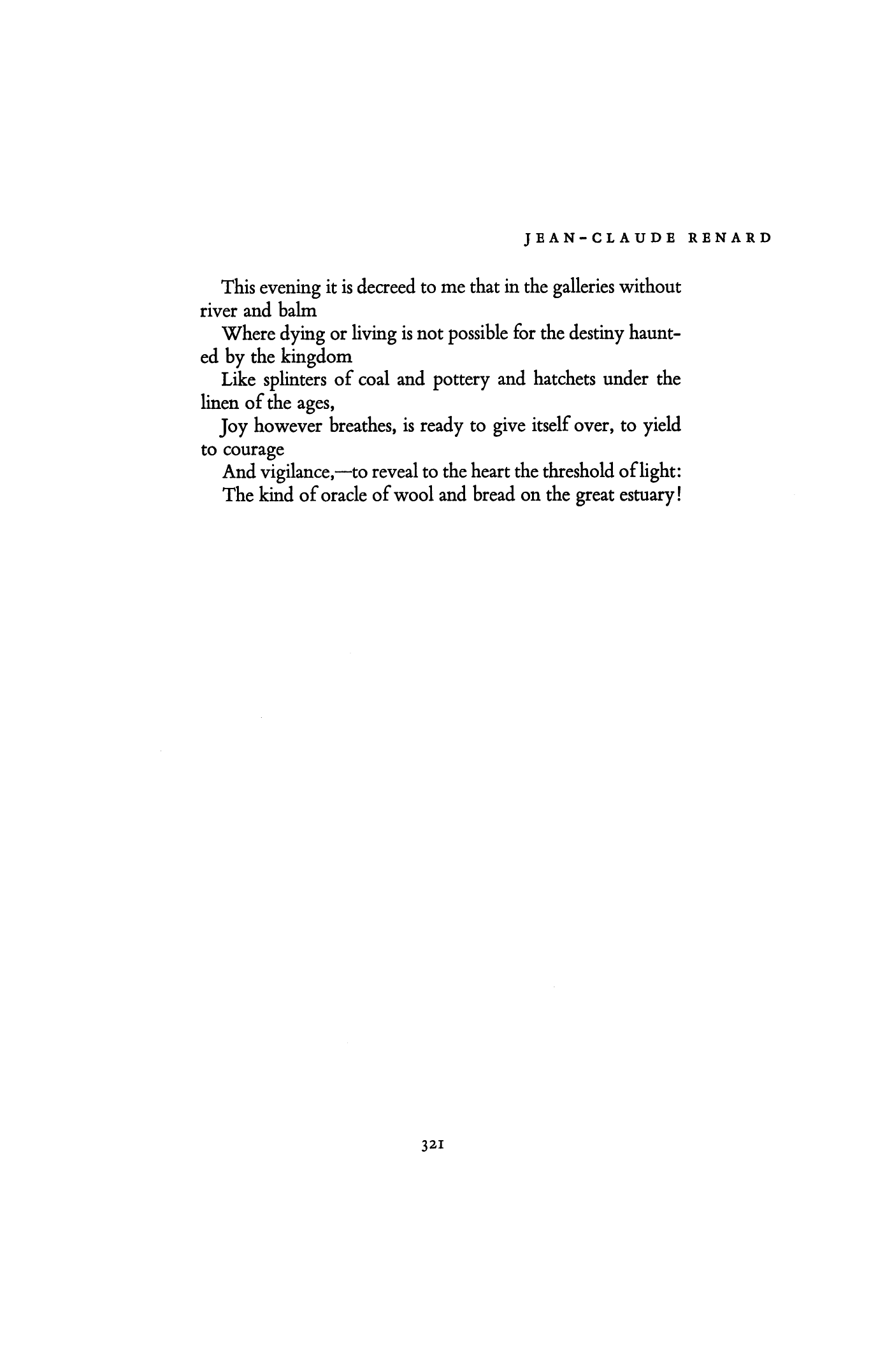 ("O fourrage enrichi...") (Tr. by Wallace Fowlie)