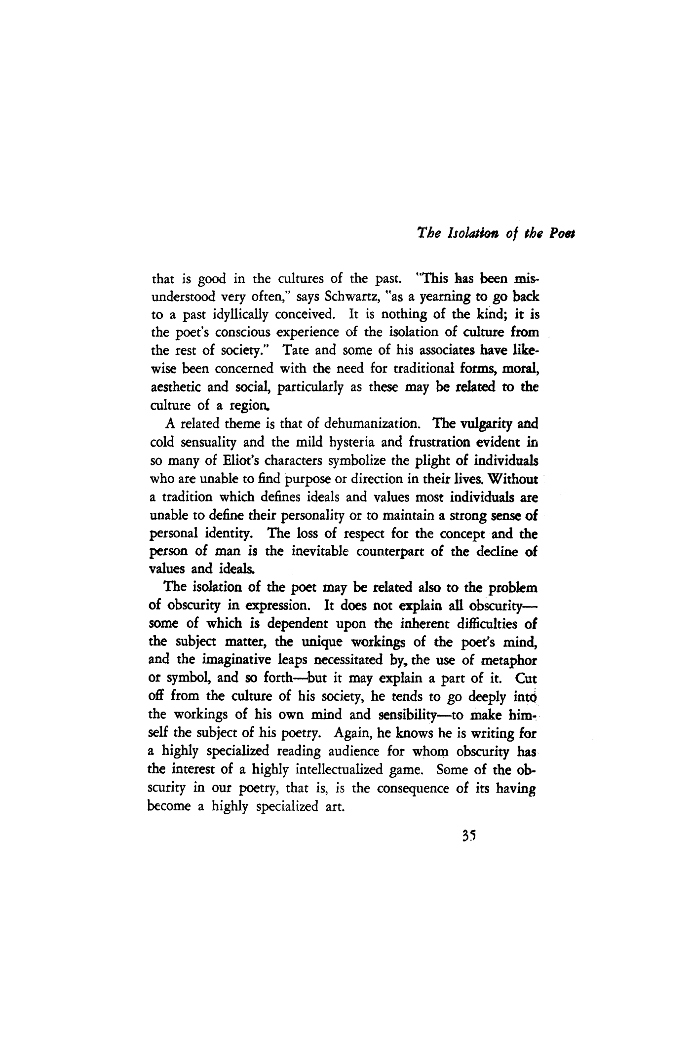 The Isolation of the Poet