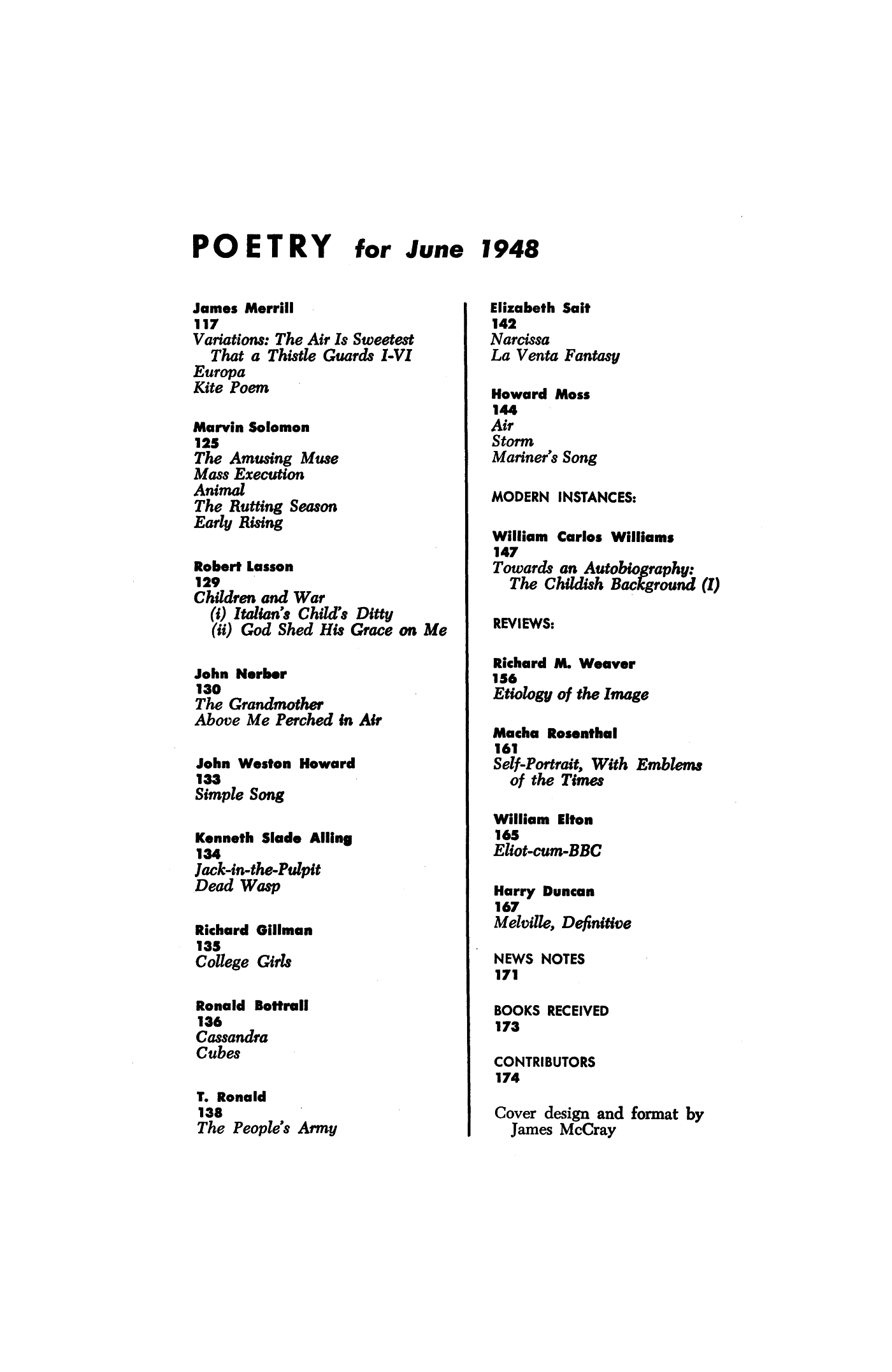 Poetry Magazine Archive Page