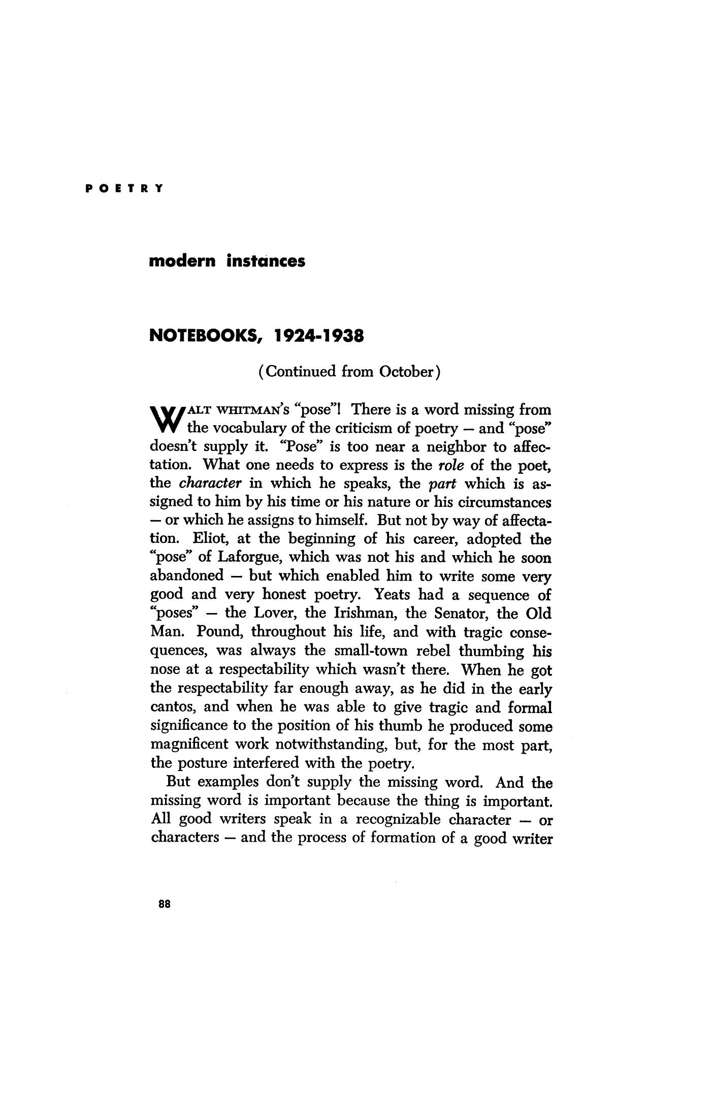 Notebooks, 1924-1938 (Continued)