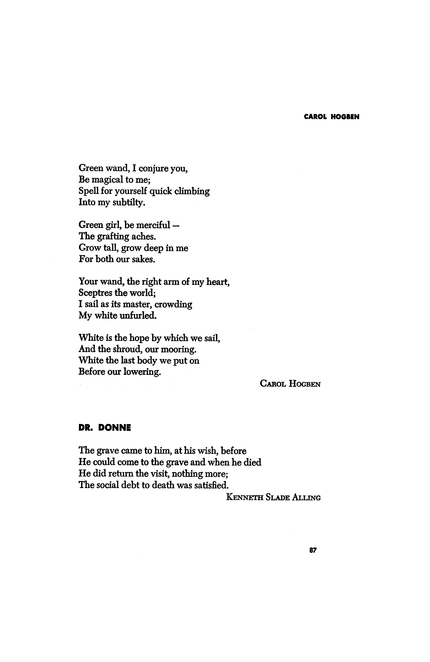 Two Poems