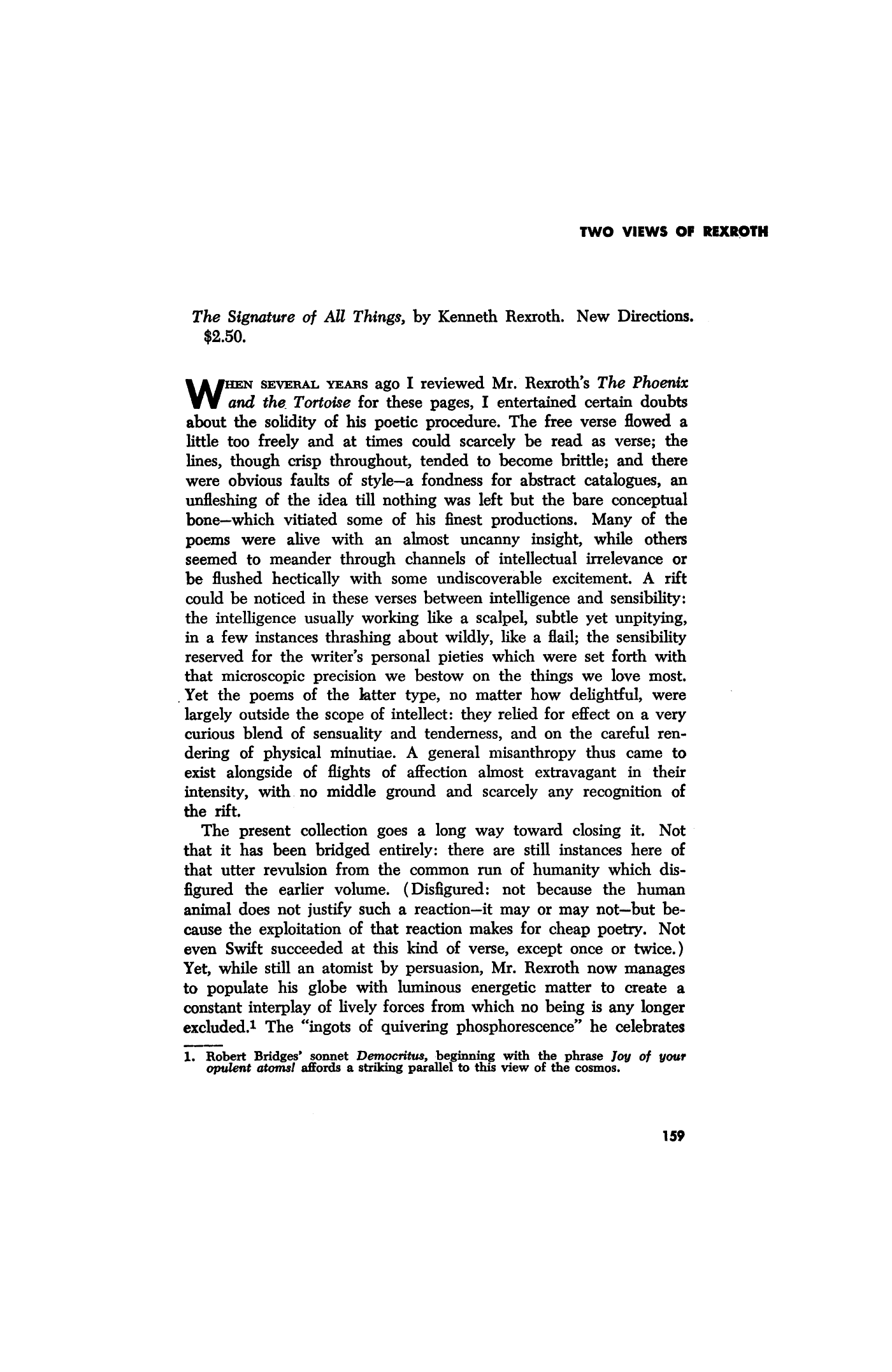 The Signature of All Things by Kenneth Rexroth