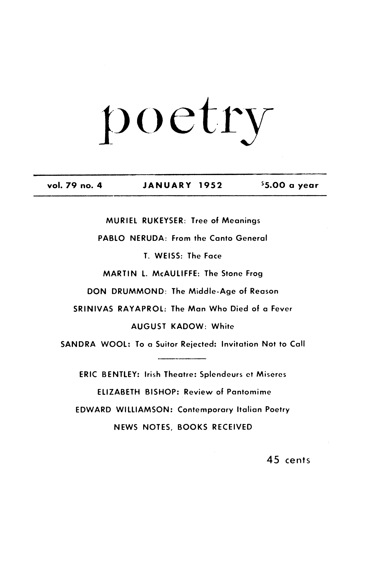 Poetry Magazine Archive Page