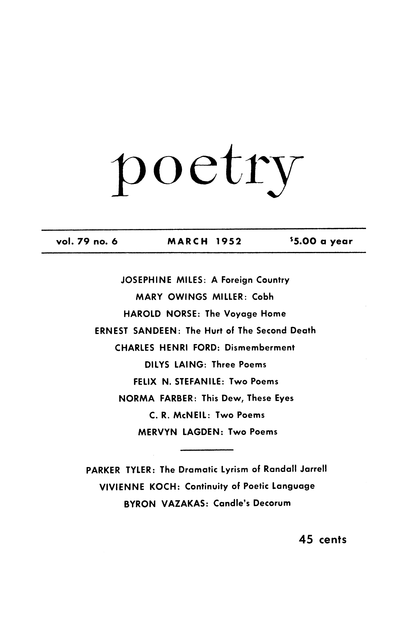 Poetry Magazine Archive Page