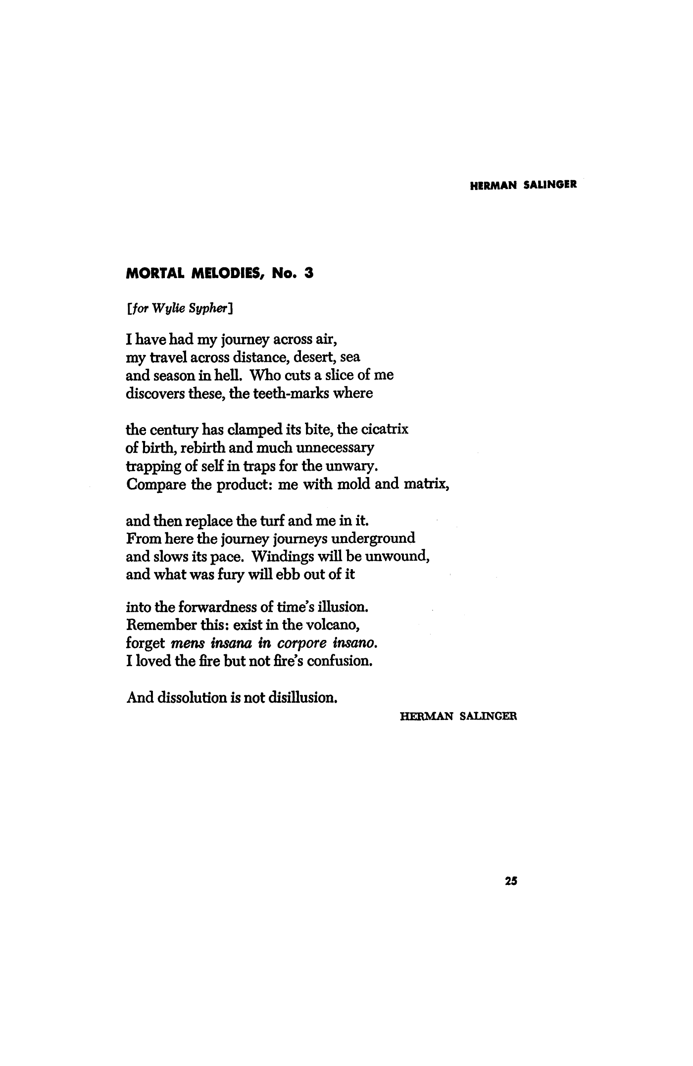 Mortal Melodies, No. 3