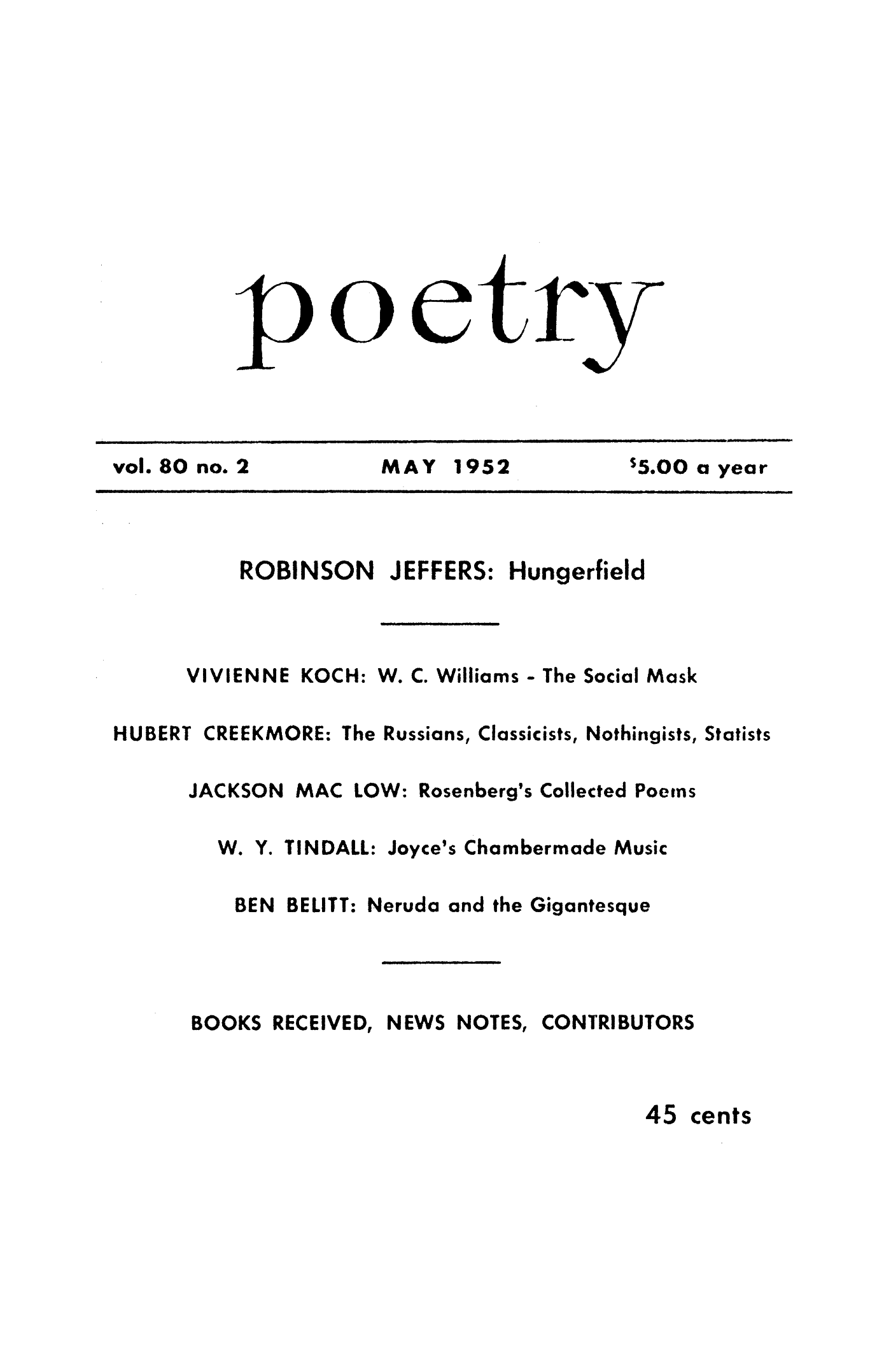 Poetry Magazine Archive Page