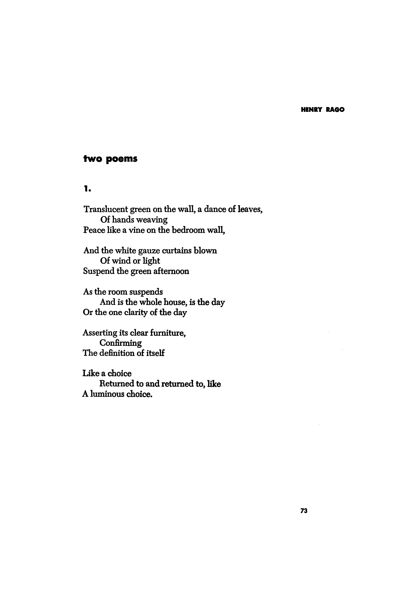 Two Poems