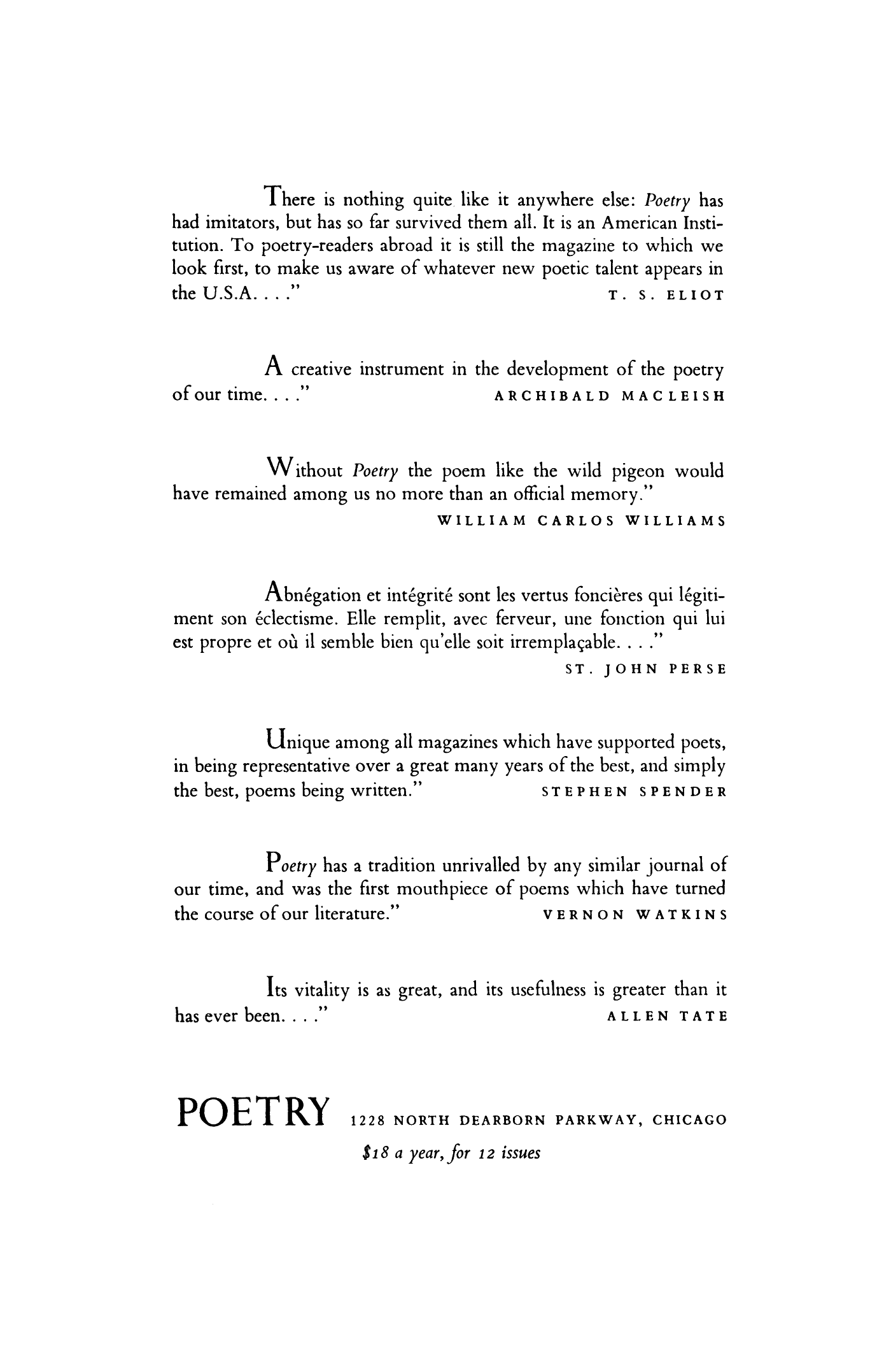 Poetry Magazine Archive Page