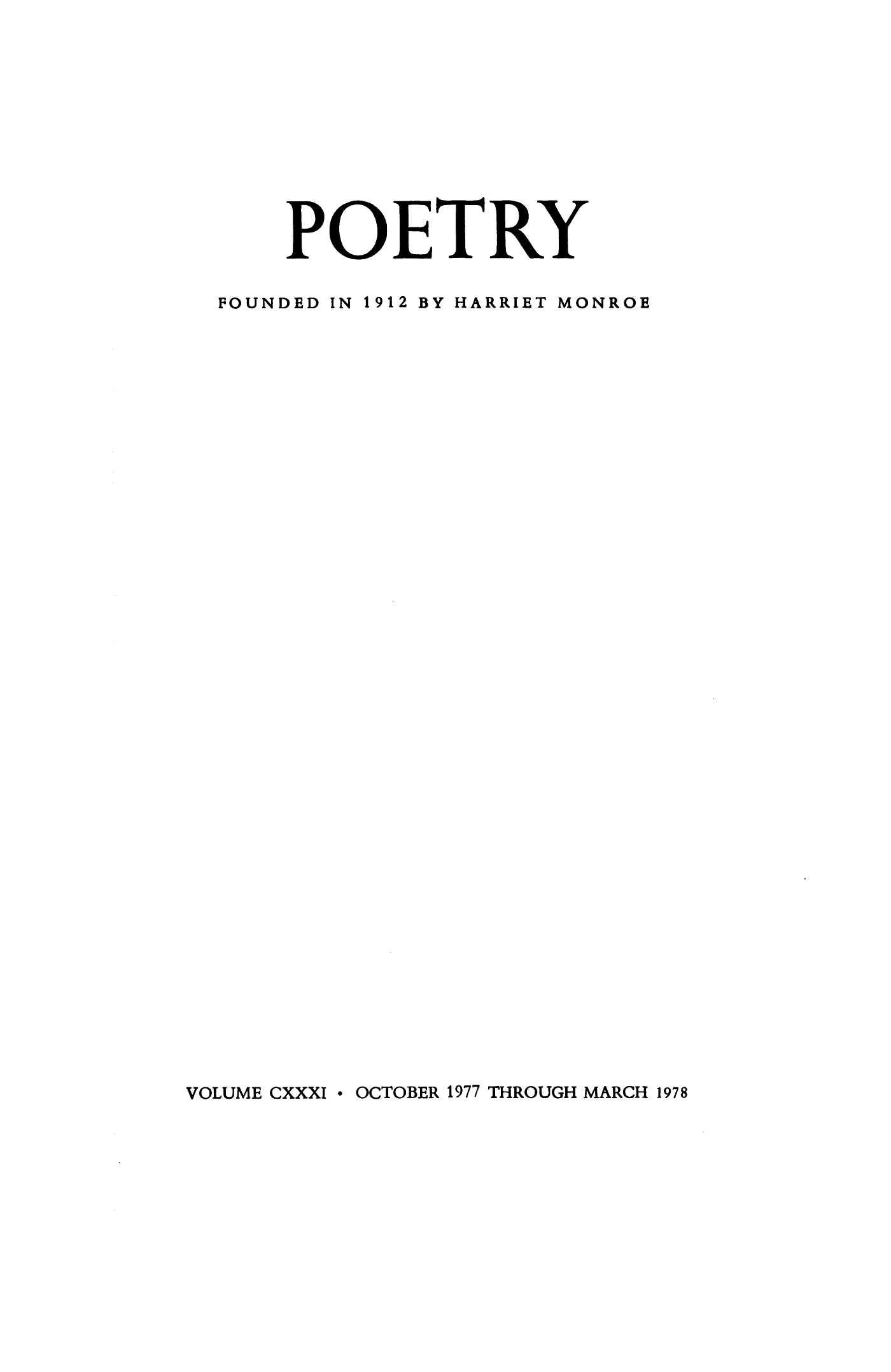 Poetry Magazine Archive Page