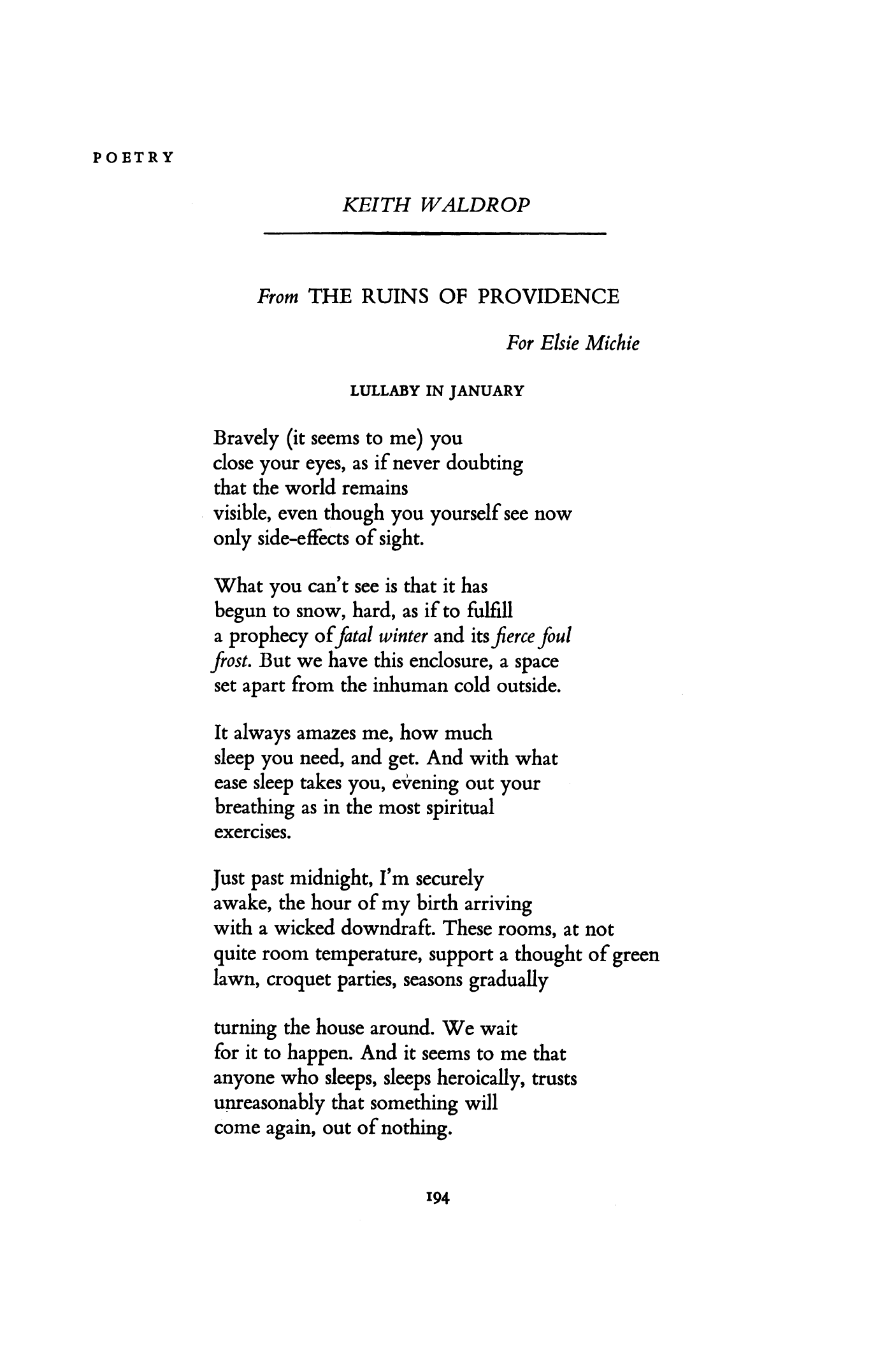 From The Ruins of Providence