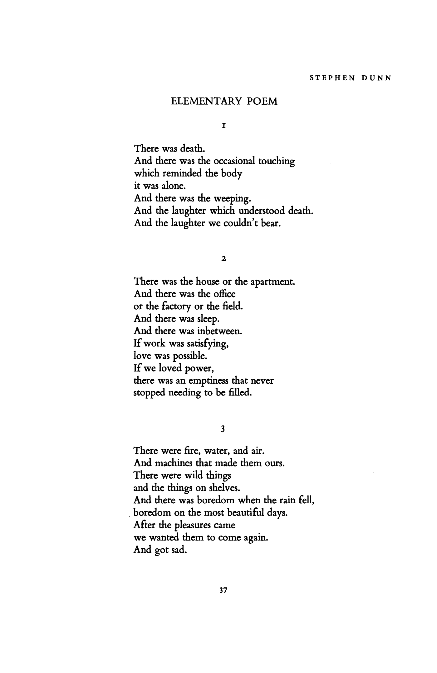 Elementary Poem