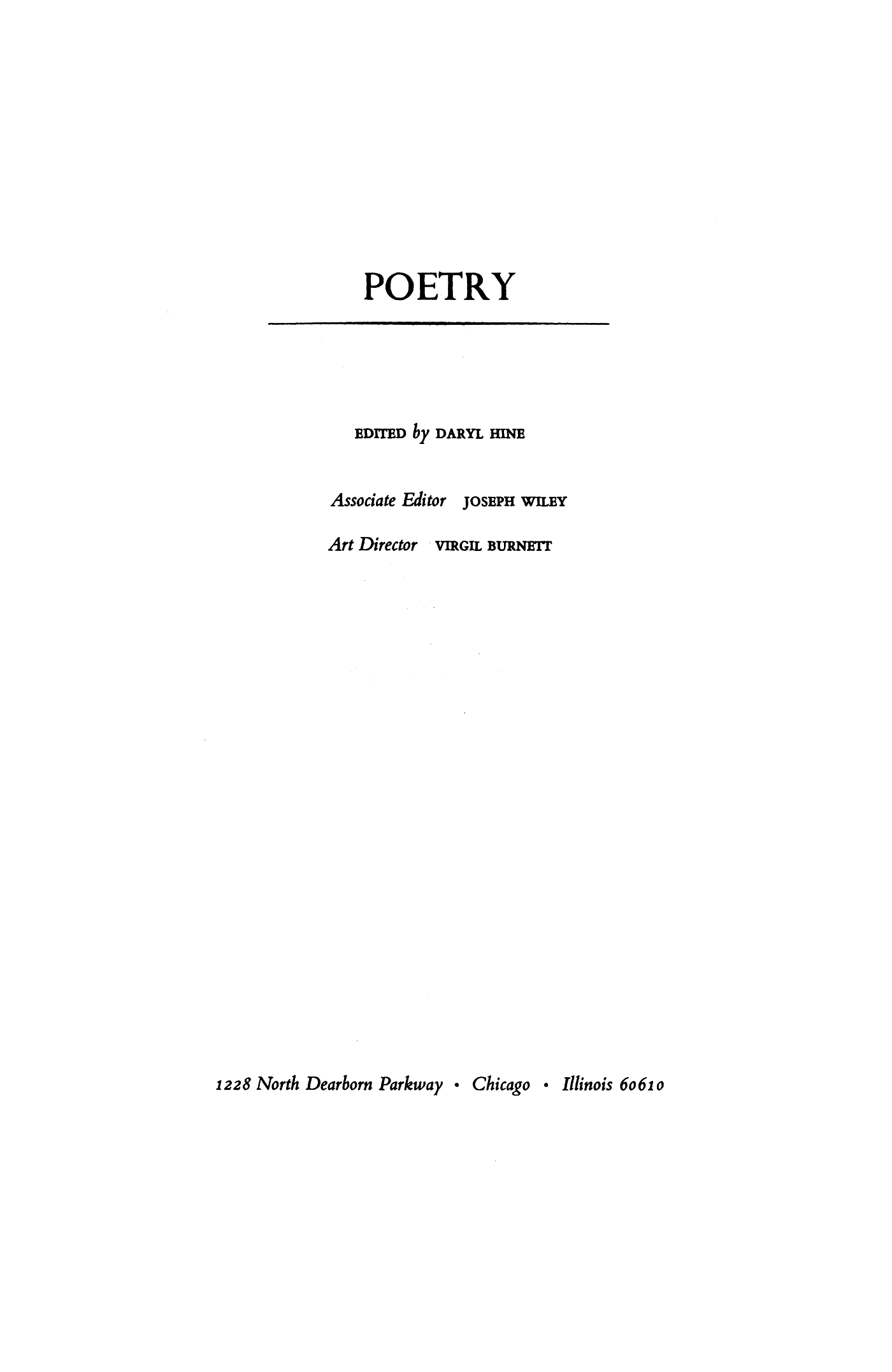 Poetry Magazine Archive Page