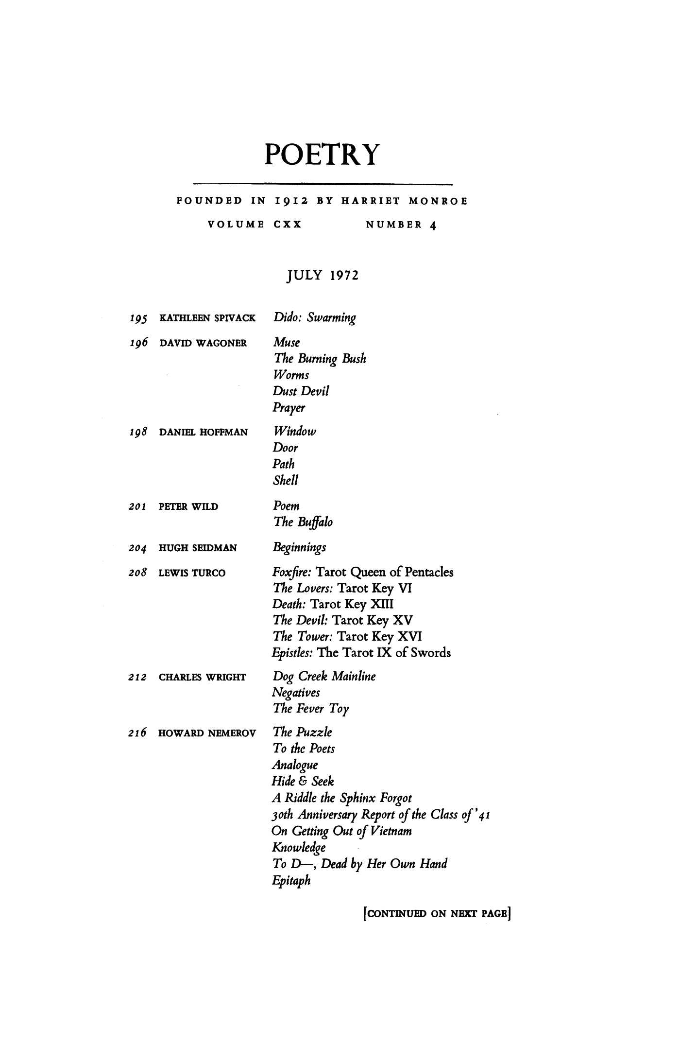 Poetry Magazine Archive Page