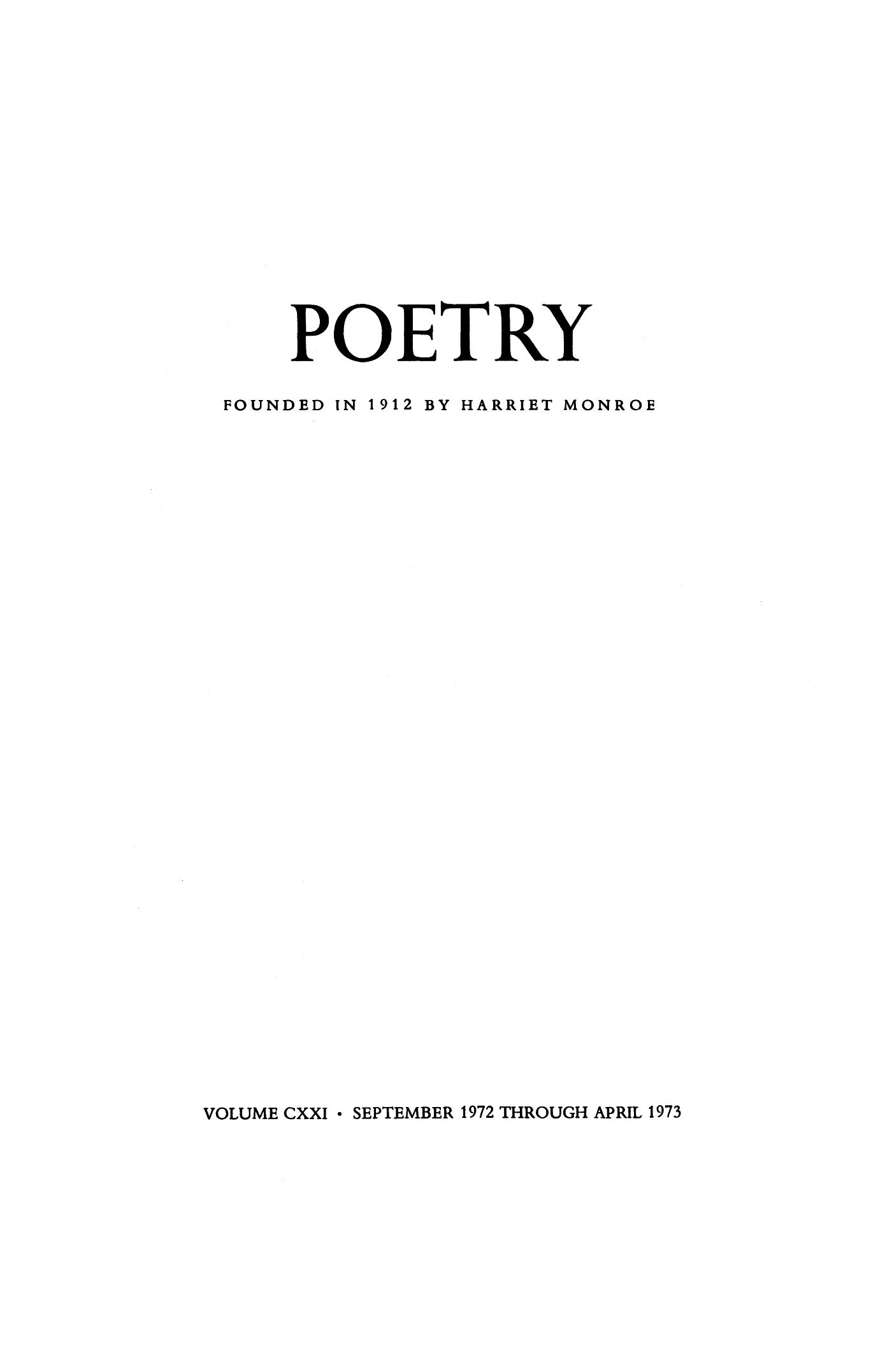 Poetry Magazine Archive Page