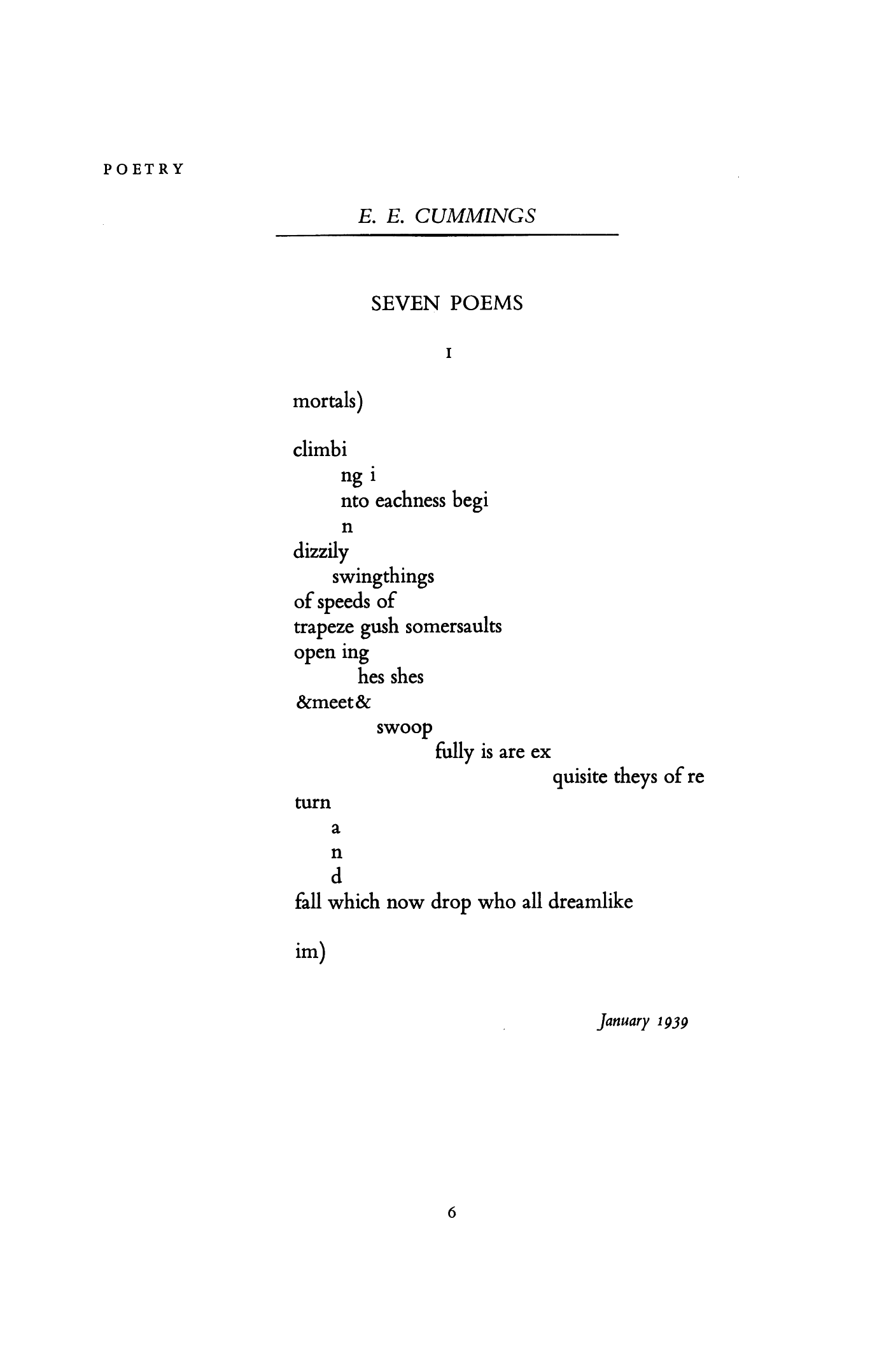 ee cummins poem