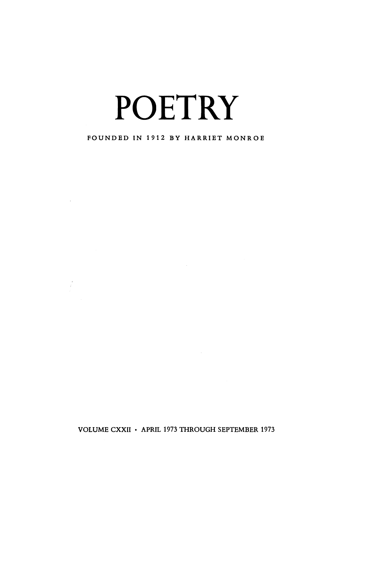 Poetry Magazine Archive Page