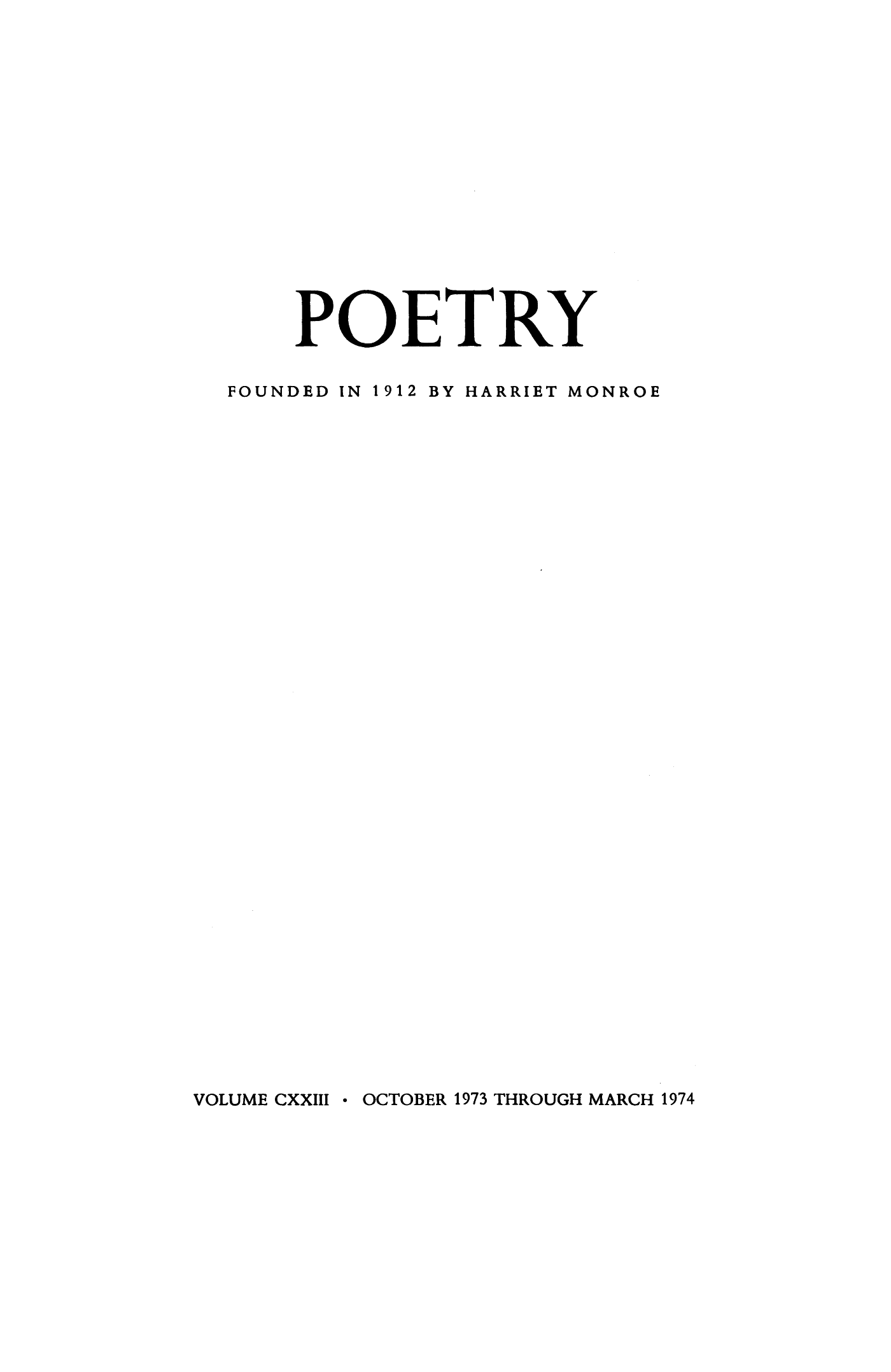 Poetry Magazine Archive Page