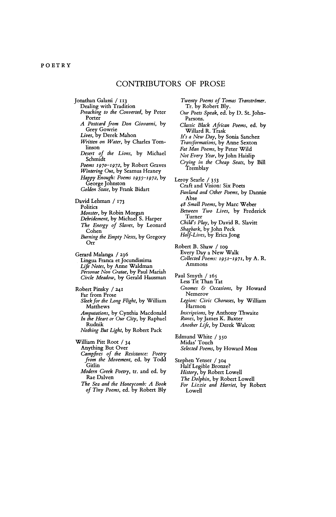 Poetry Magazine Archive Page