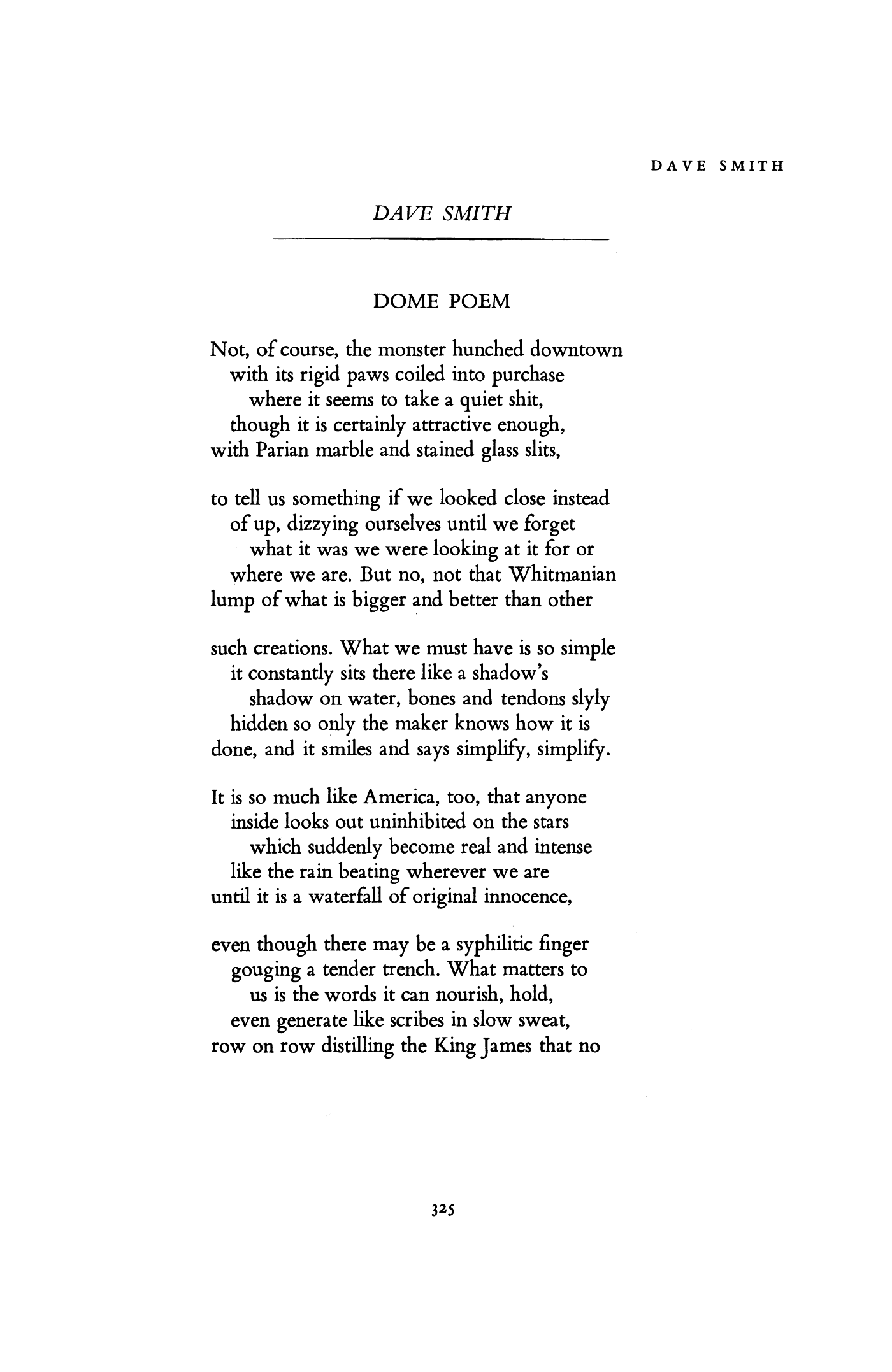 Dome Poem