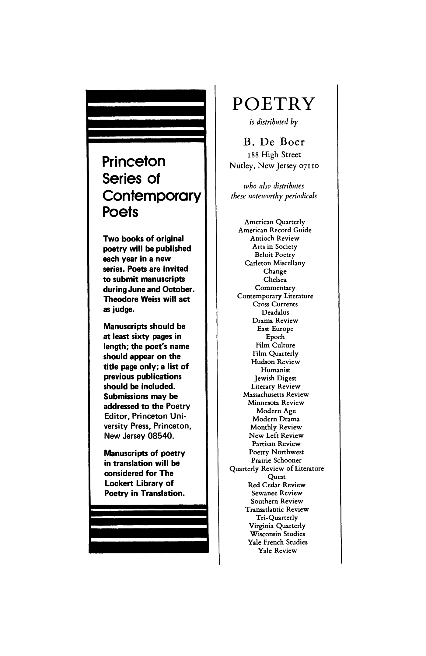 Poetry Magazine Archive Page