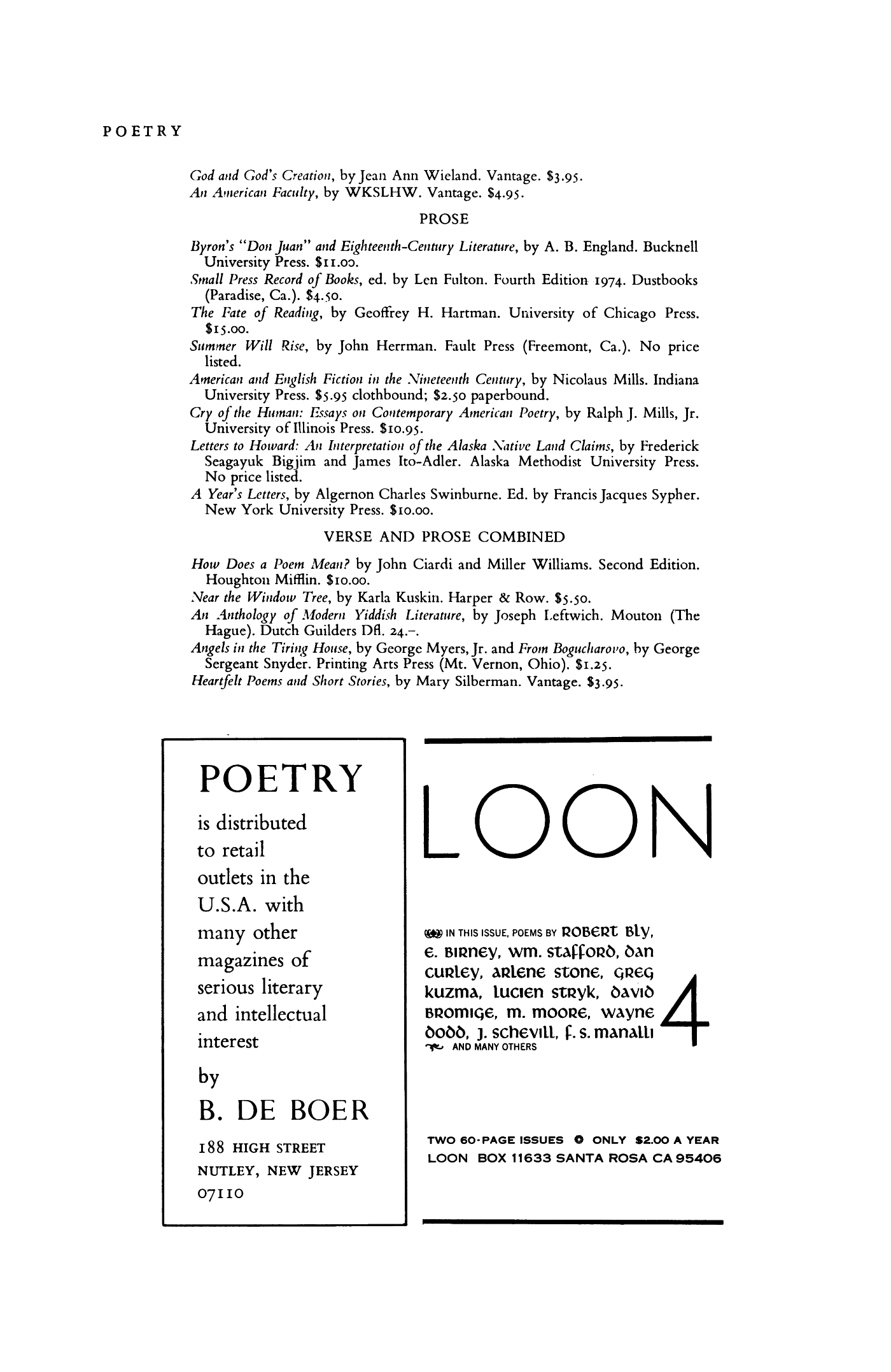 Poetry Magazine Archive Page