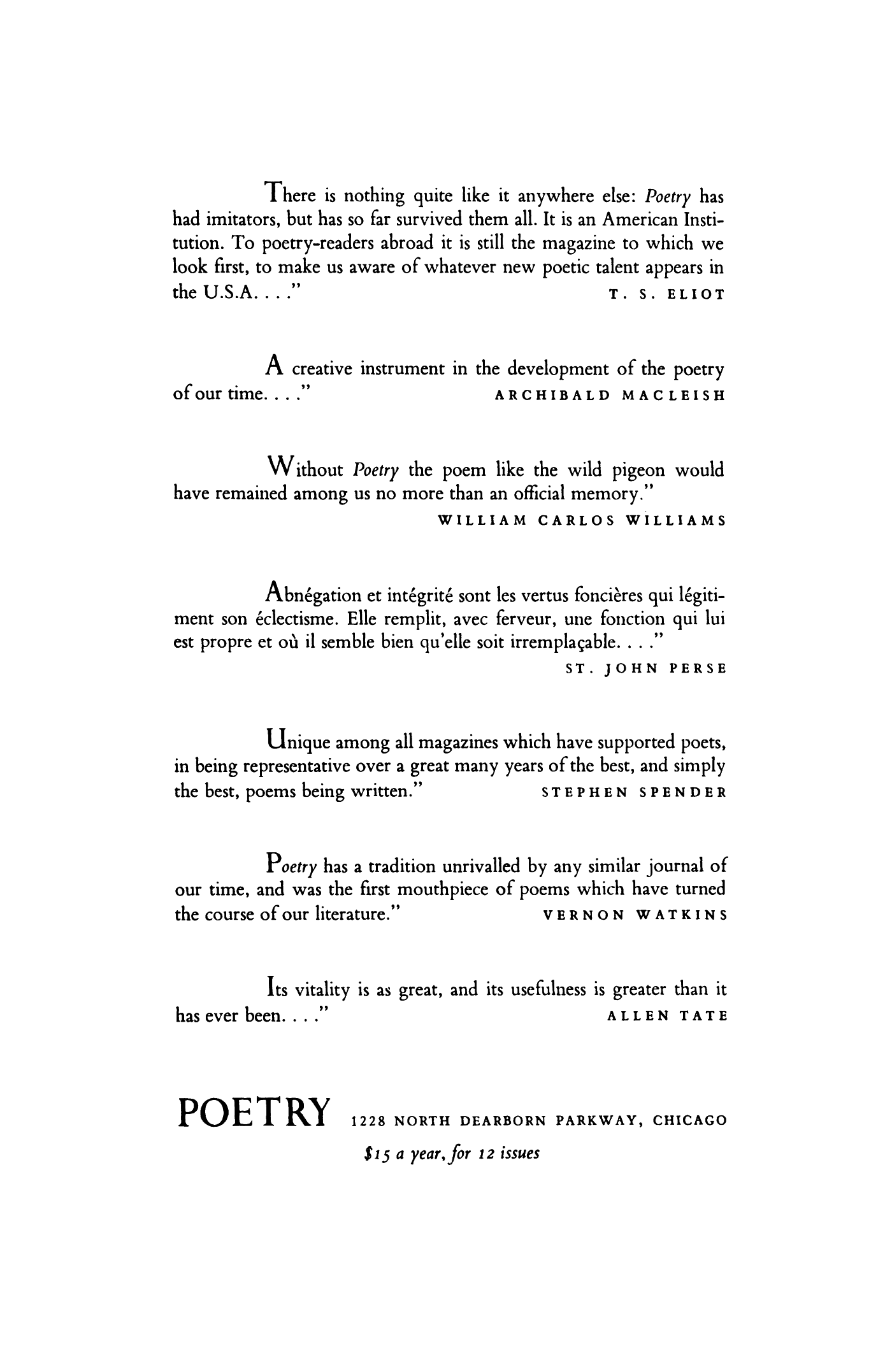 Poetry Magazine Archive Page