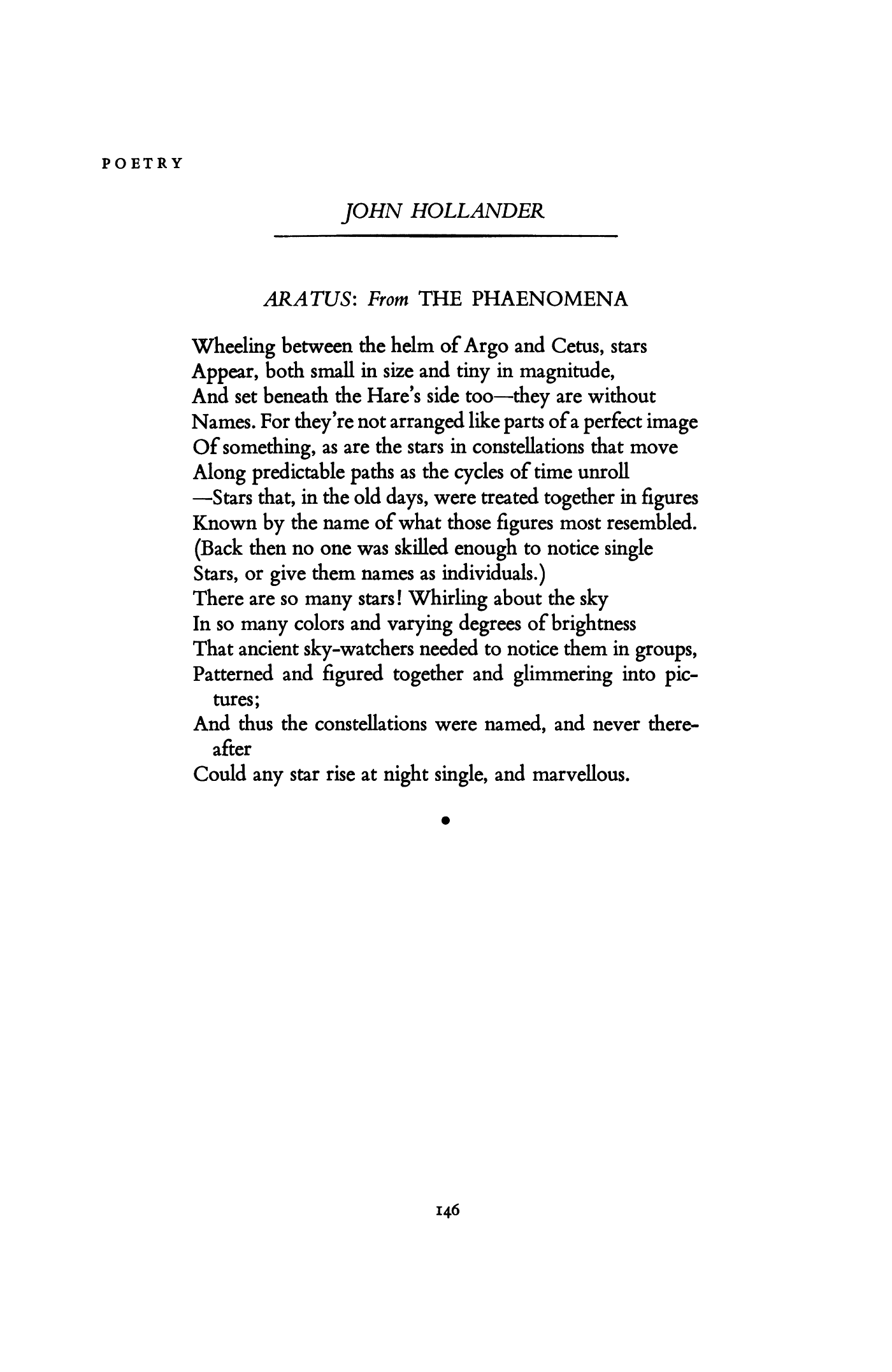 from From "The Phaenomena"