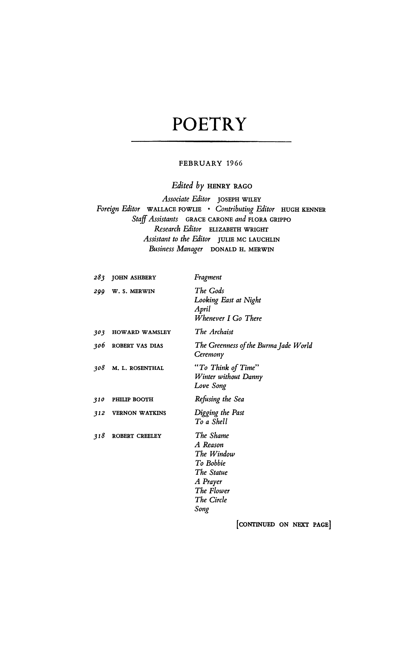 Poetry Magazine Archive Page