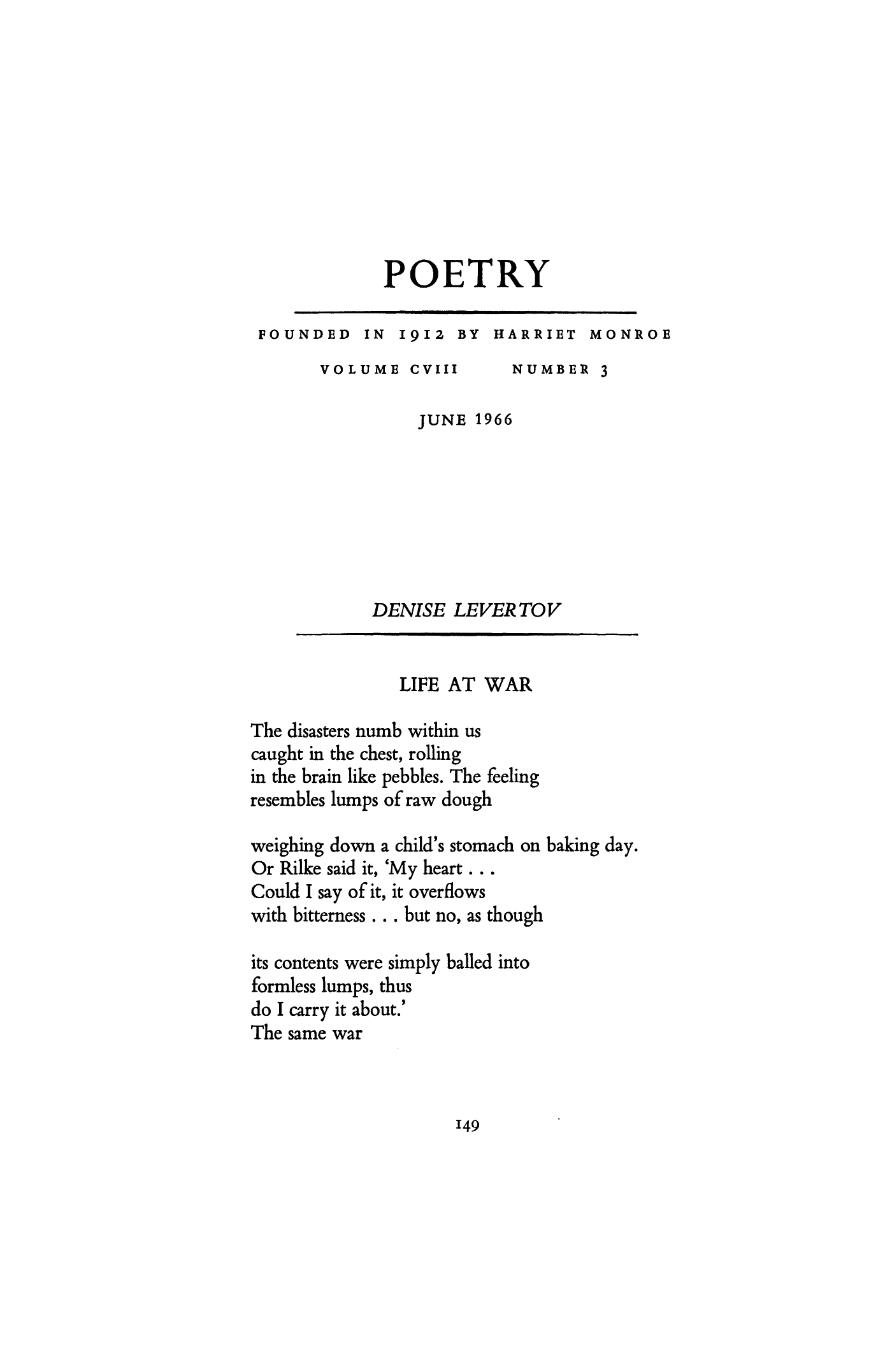 Poetry About Life In War