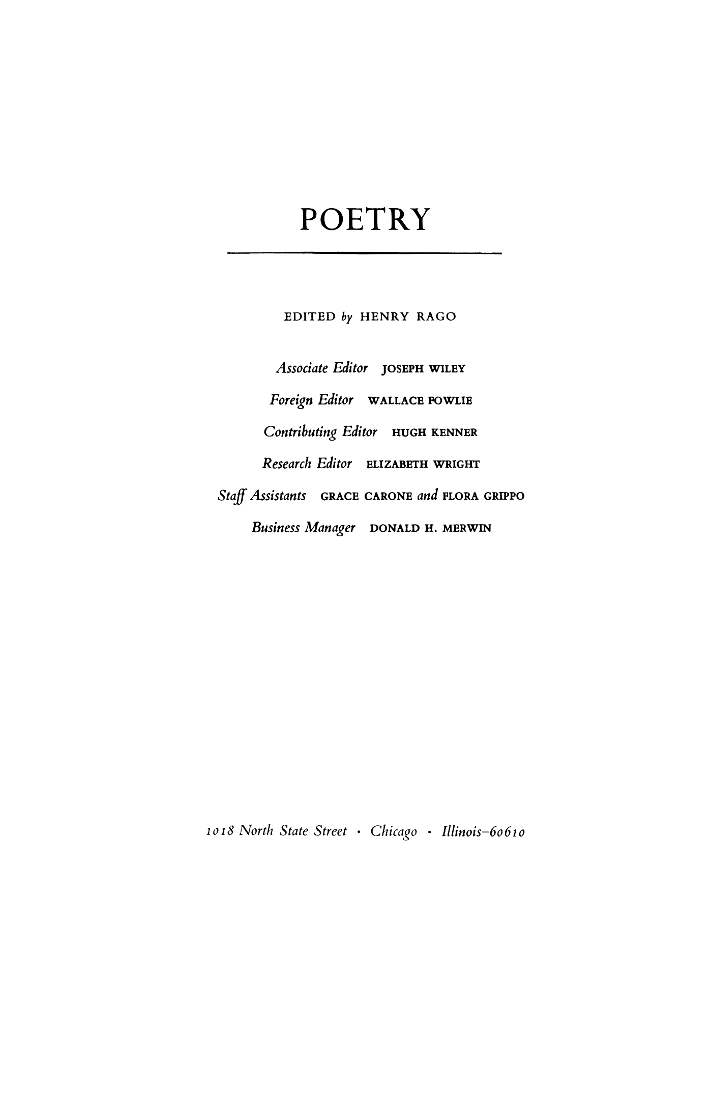 Poetry Magazine Archive Page