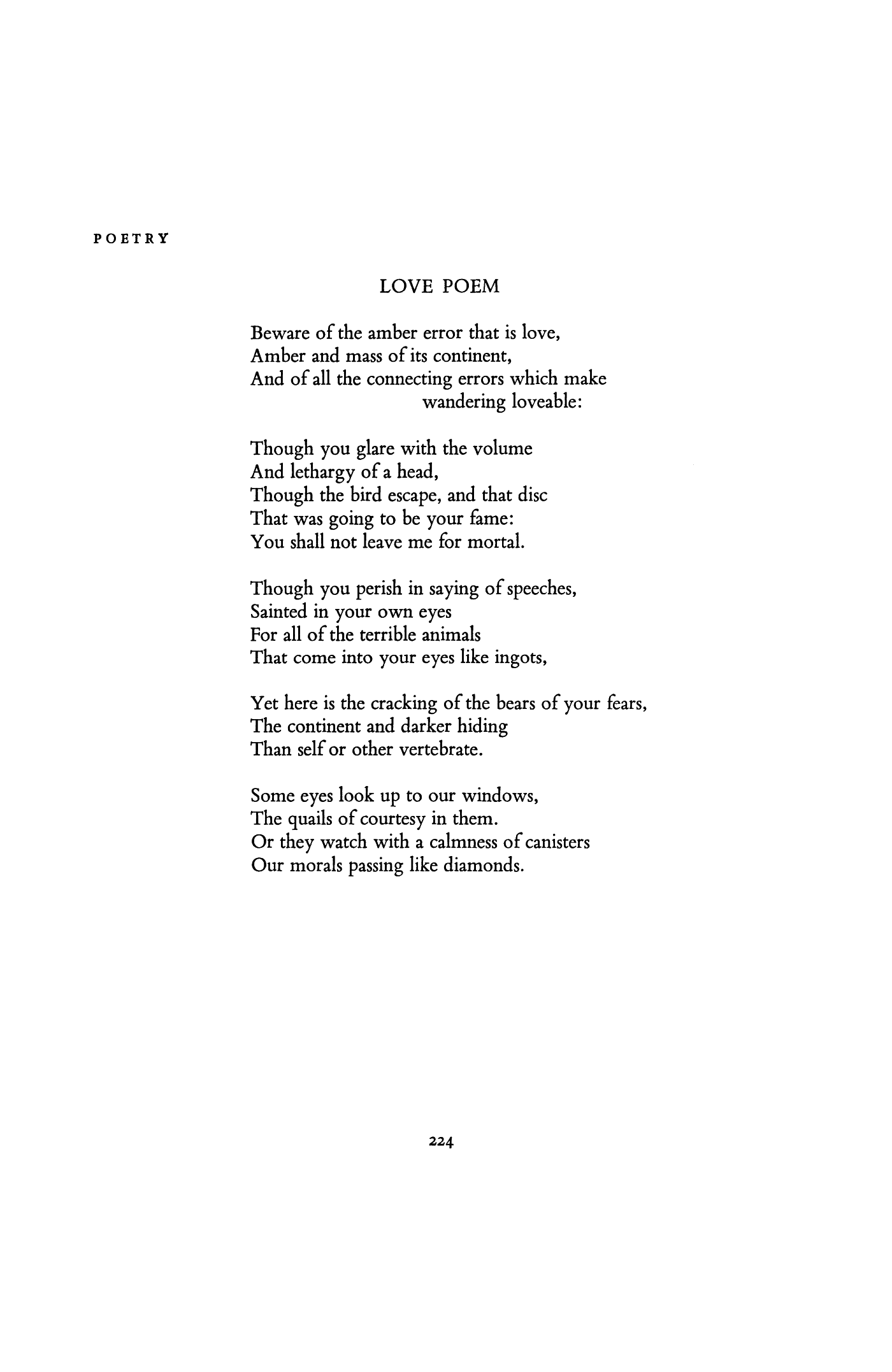 Love Poem by Rosalie Moore | Poetry 