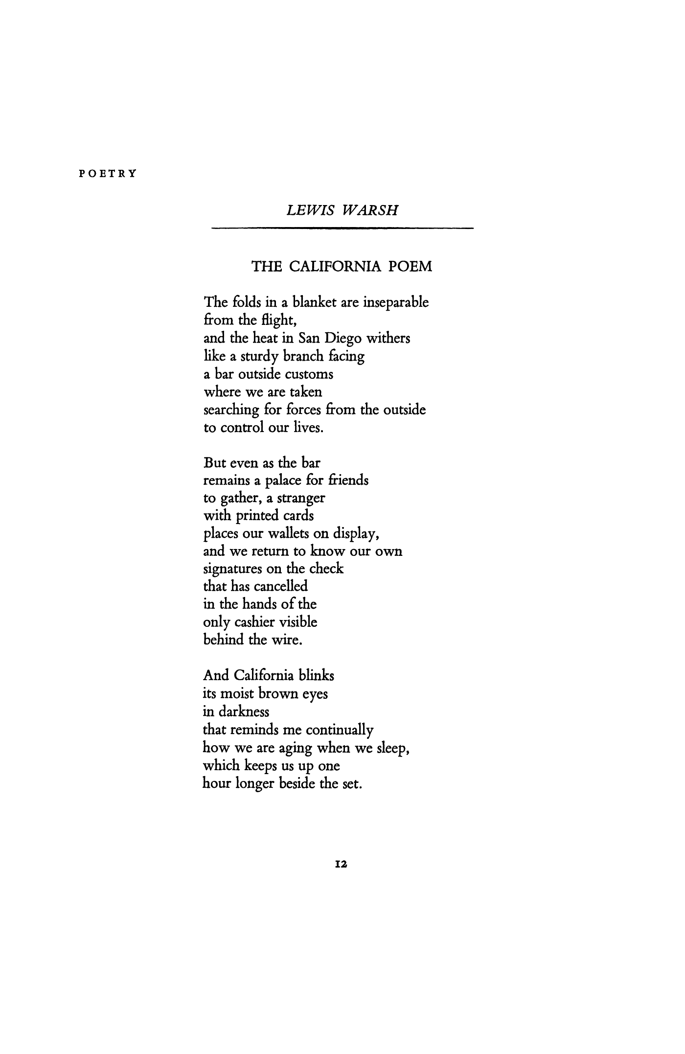 The California Poem