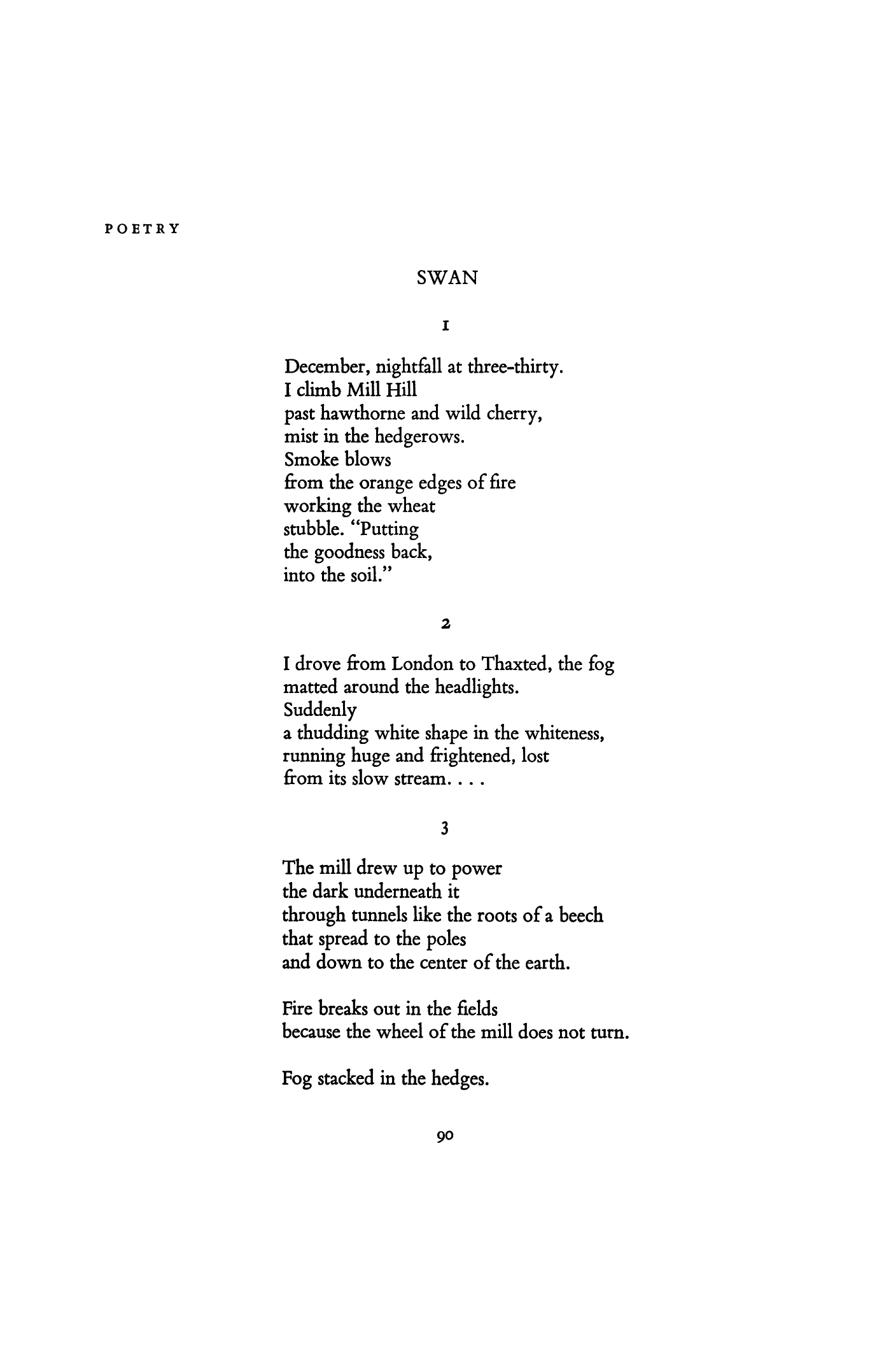 Swan By Donald Hall Poetry Magazine 