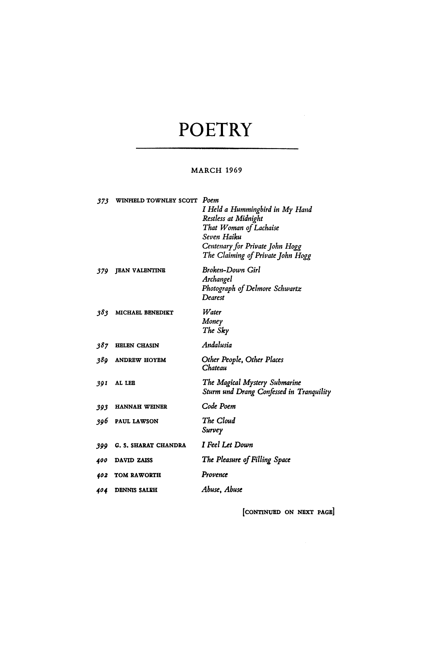 Poetry Magazine Archive Page