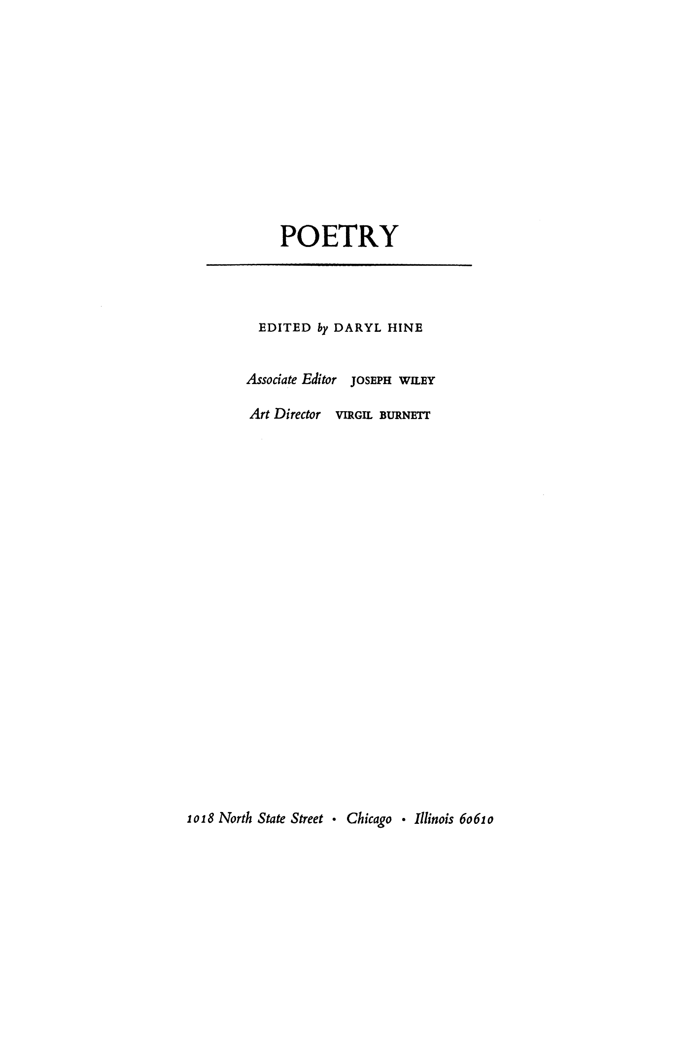 Poetry Magazine Archive Page