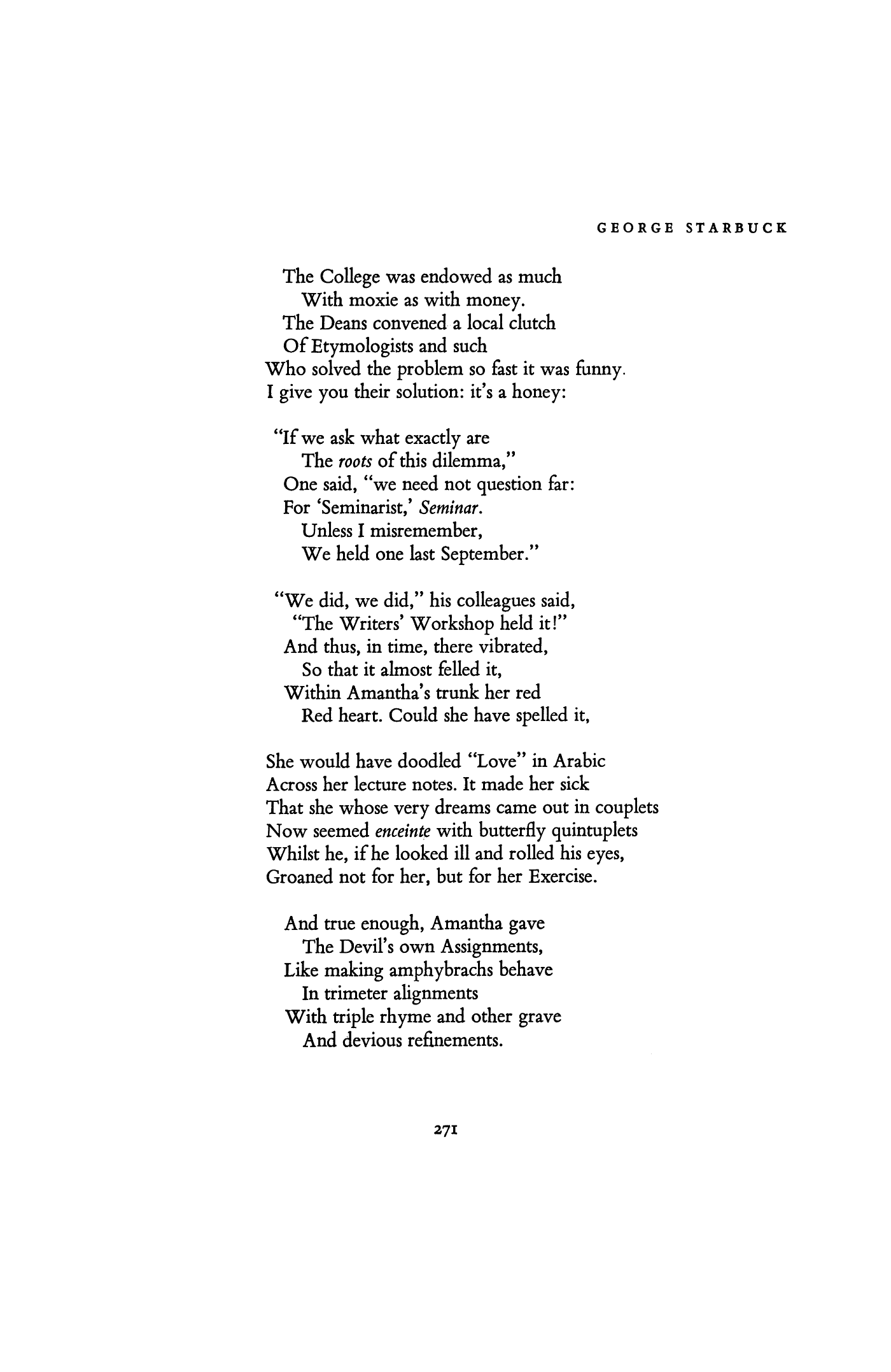 The Sad Ballad of the Fifteen Consecutive Rhymes