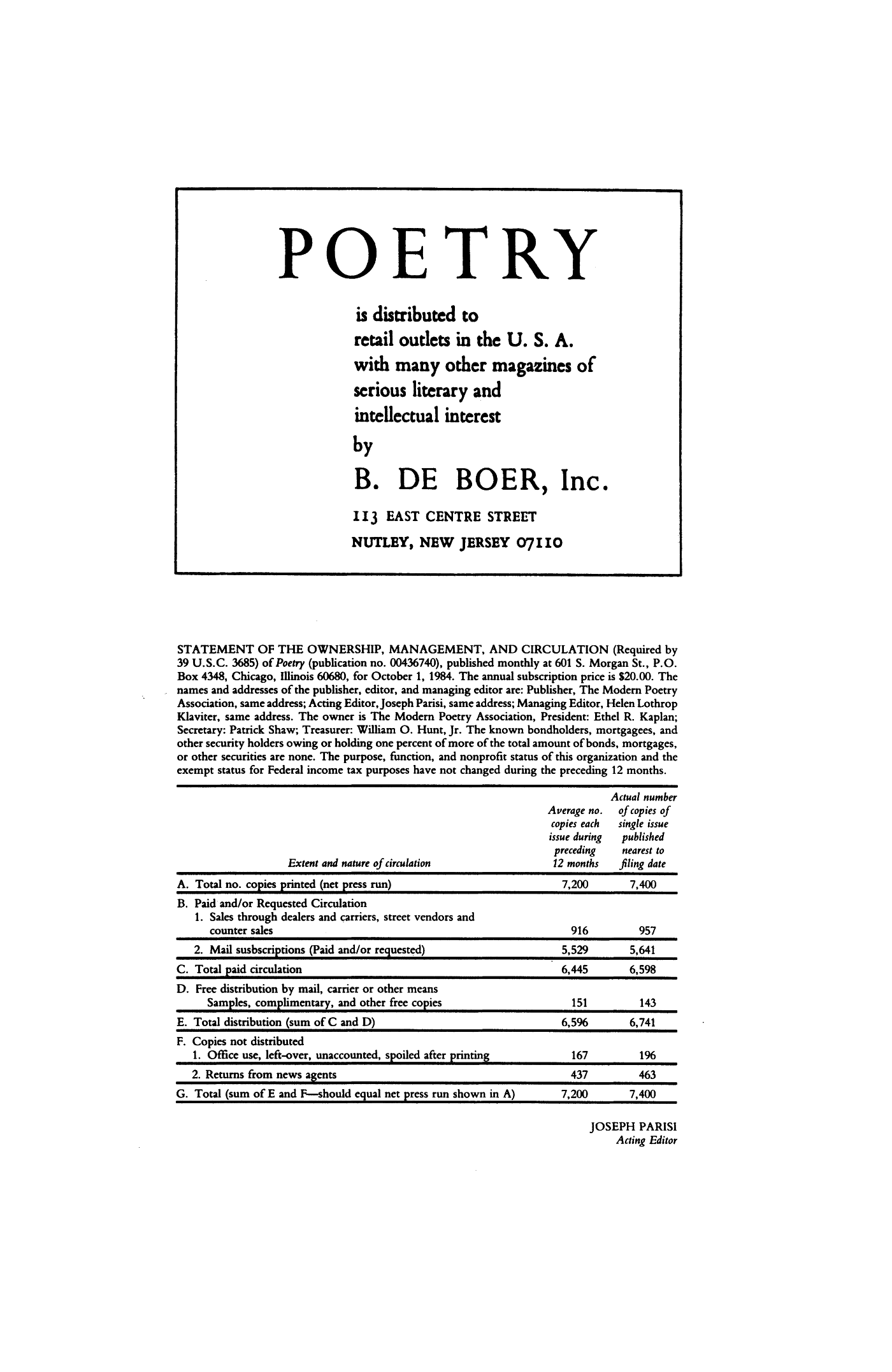 Poetry Magazine Archive Page