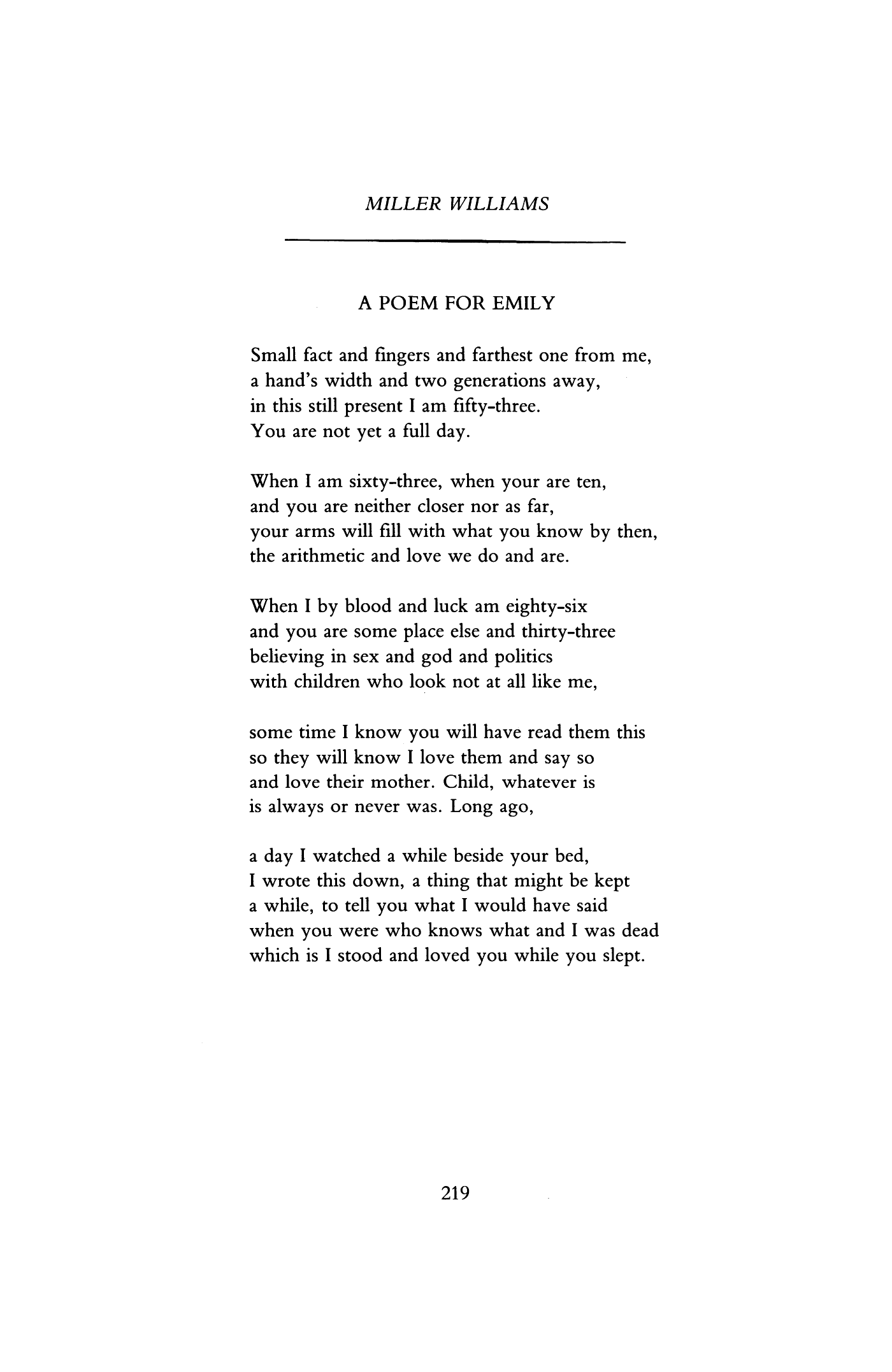 A Poem for Emily